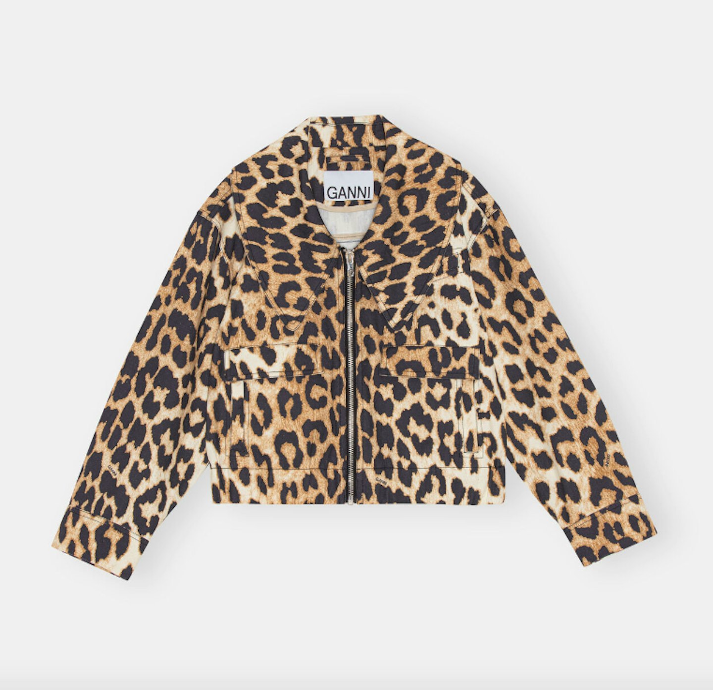 Ganni, Short Leopard Jacket