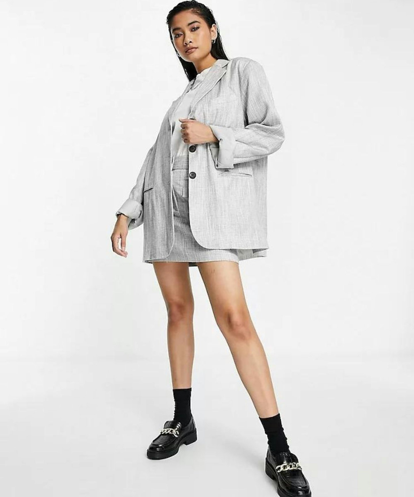 Topshop Oversized Grandad Blazer and Skirt Co-ord