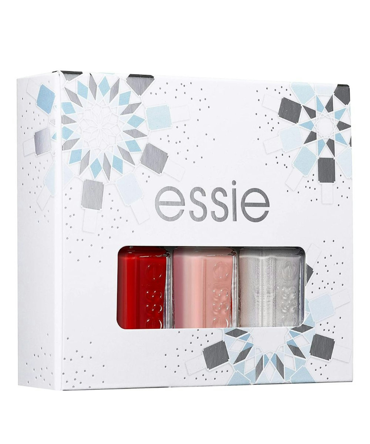 Essie Forever Yummy Red/Apres-Chic Silver Nail Polish Winter Wonderland Trio Kit