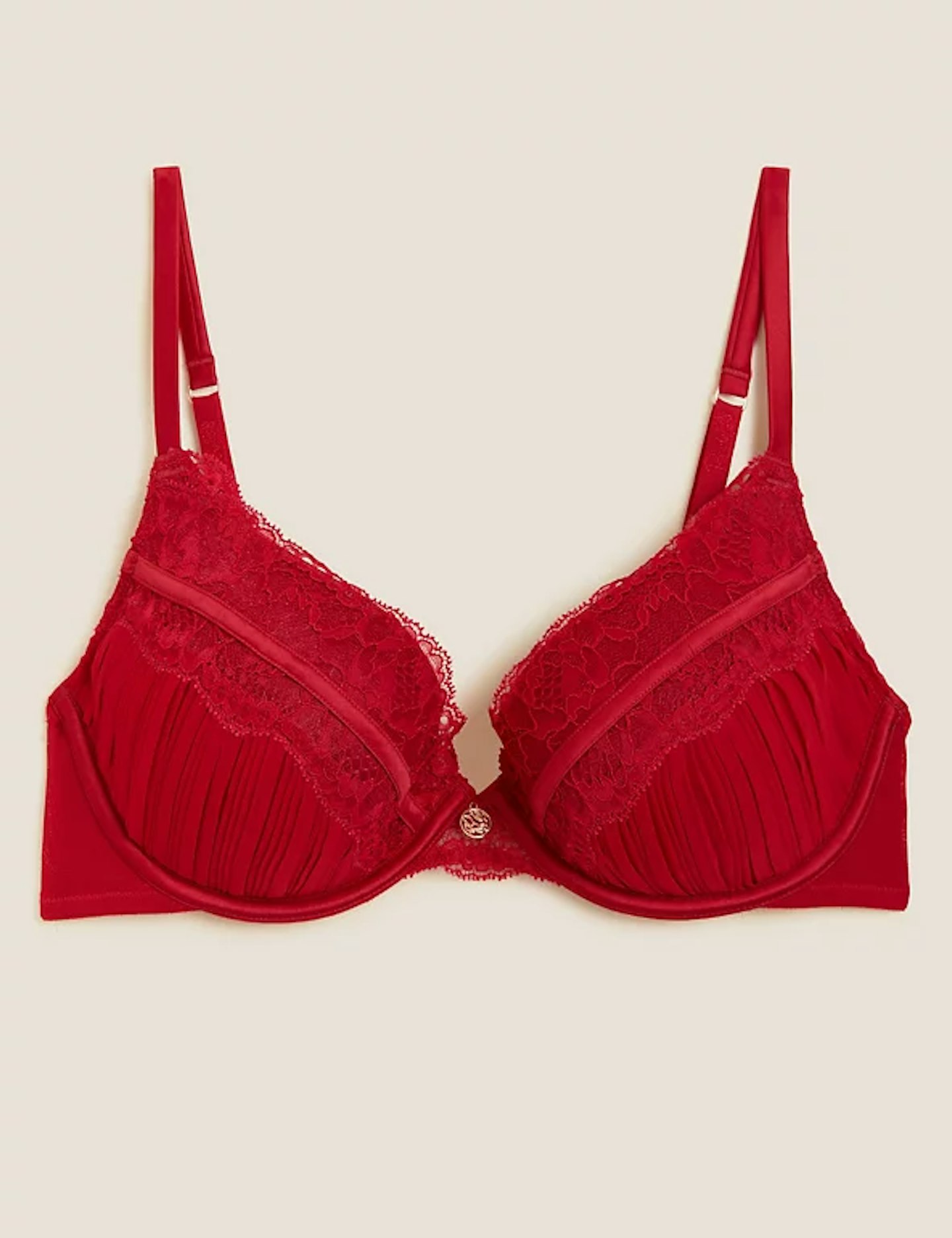 Lace Padded Plunge Wired Bra A-E, M&S Collection