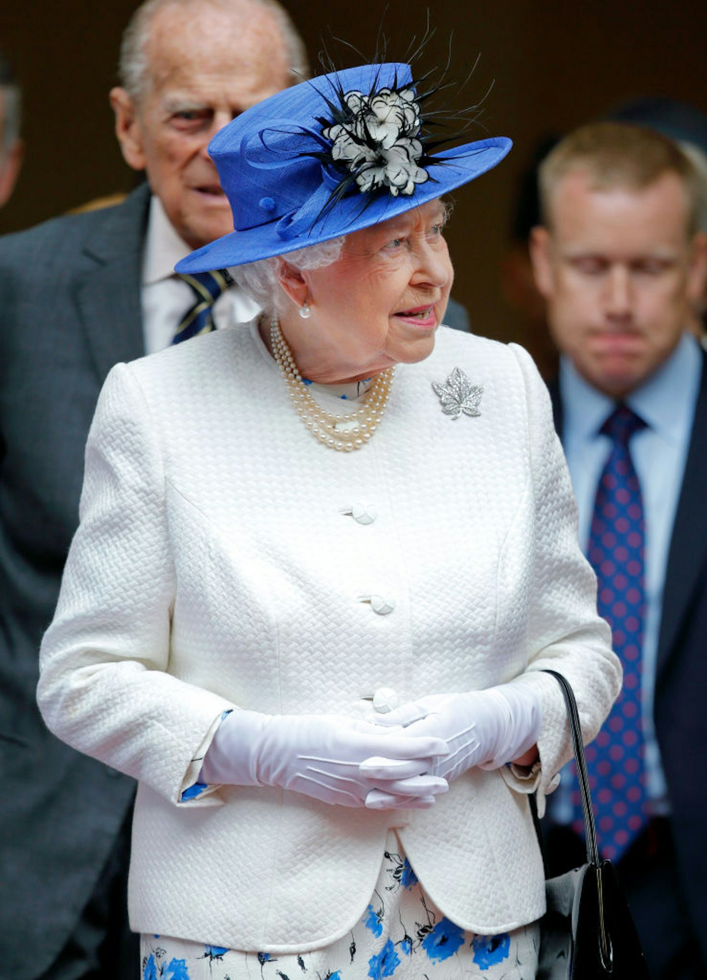 Queen Elizabeth II maple leaf brooch