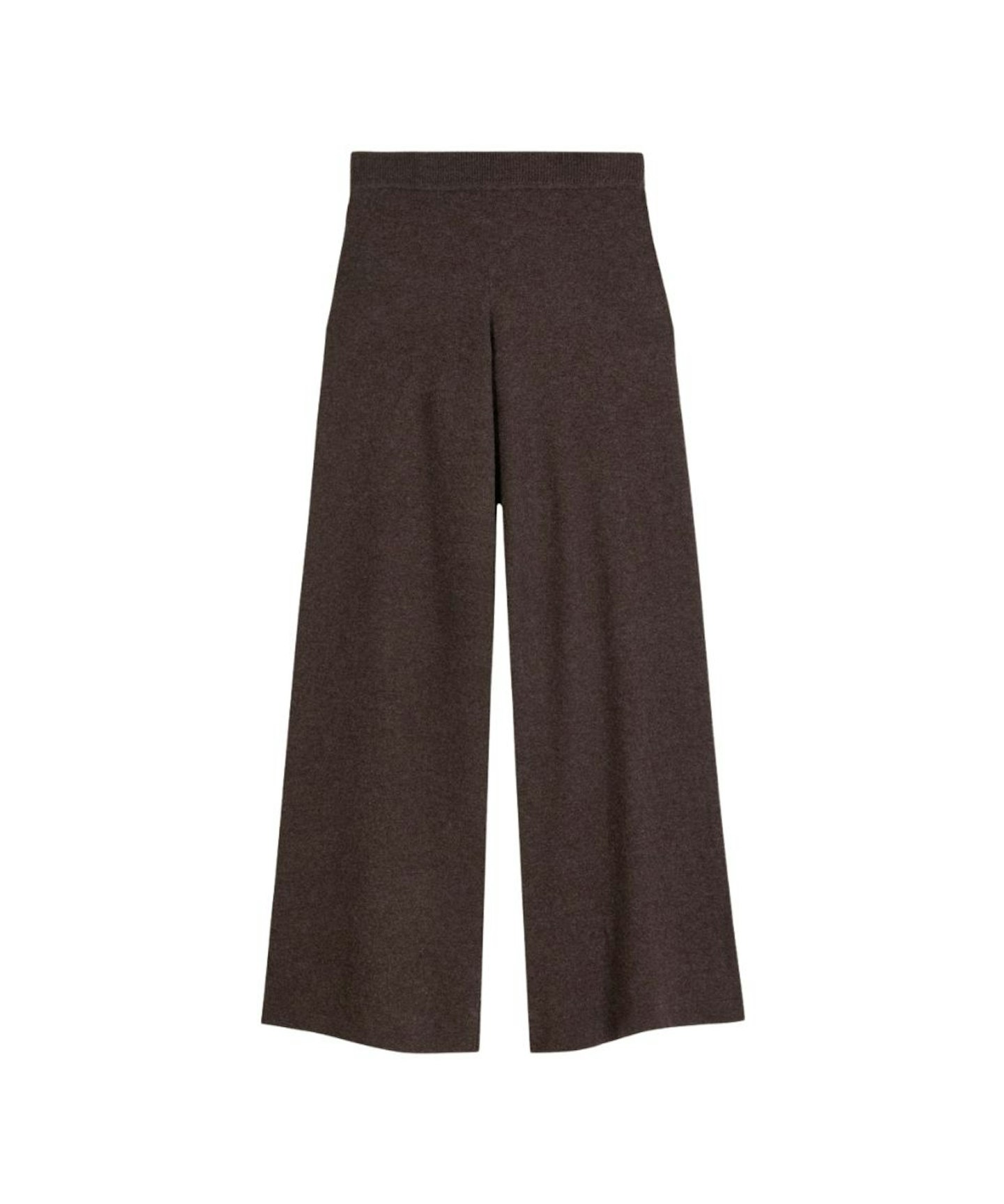 rise & fall wide leg cashmere trousers