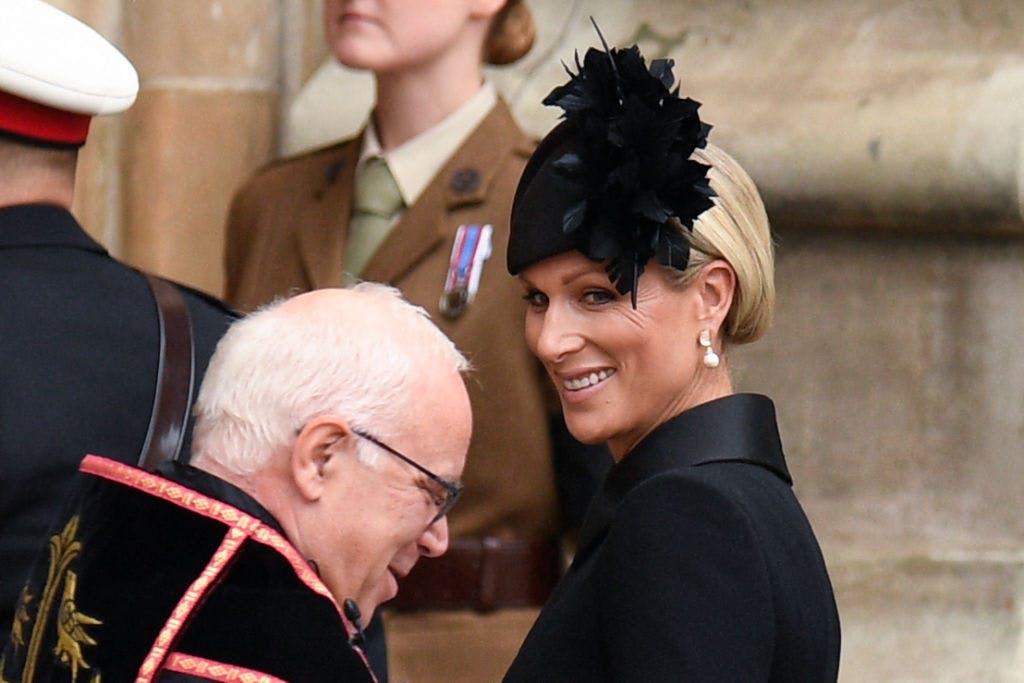 Zara Tindall, The Queen’s Eldest Granddaughter, Arrives For The Funeral