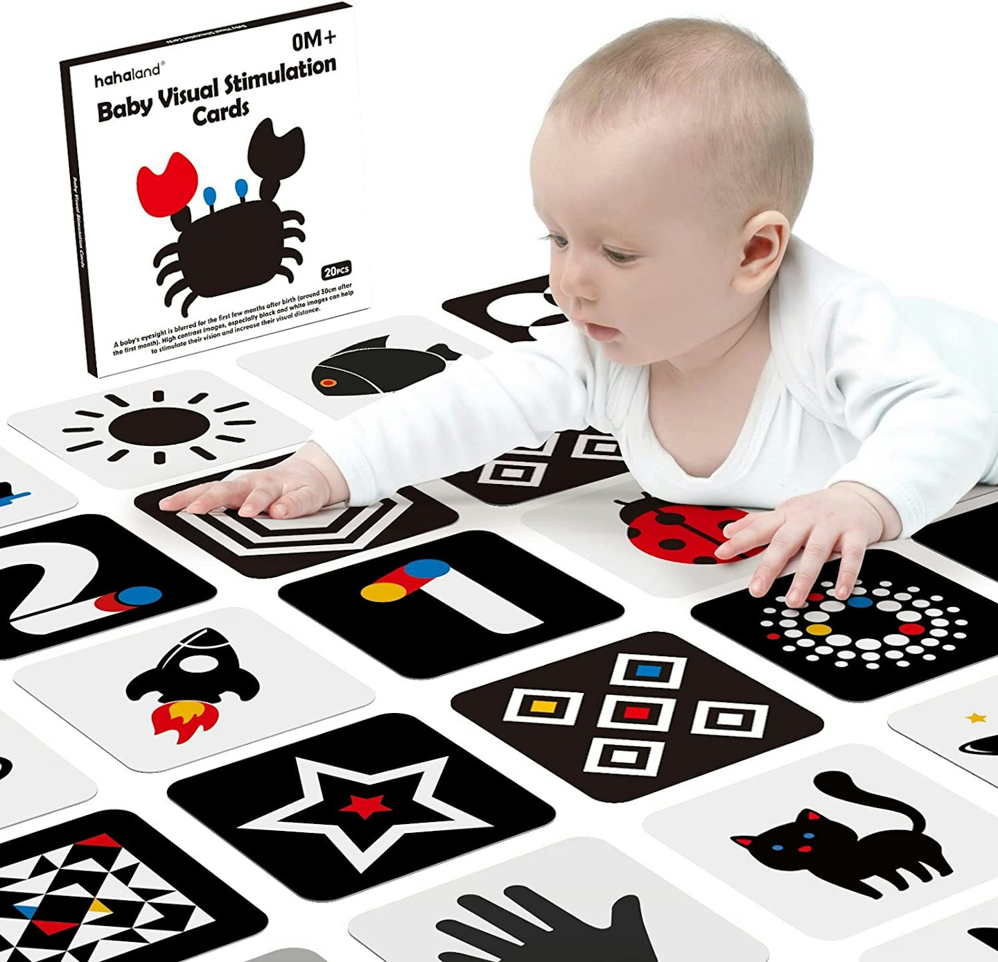 Black and White Sensory Baby Book Toys for 0-6 Months