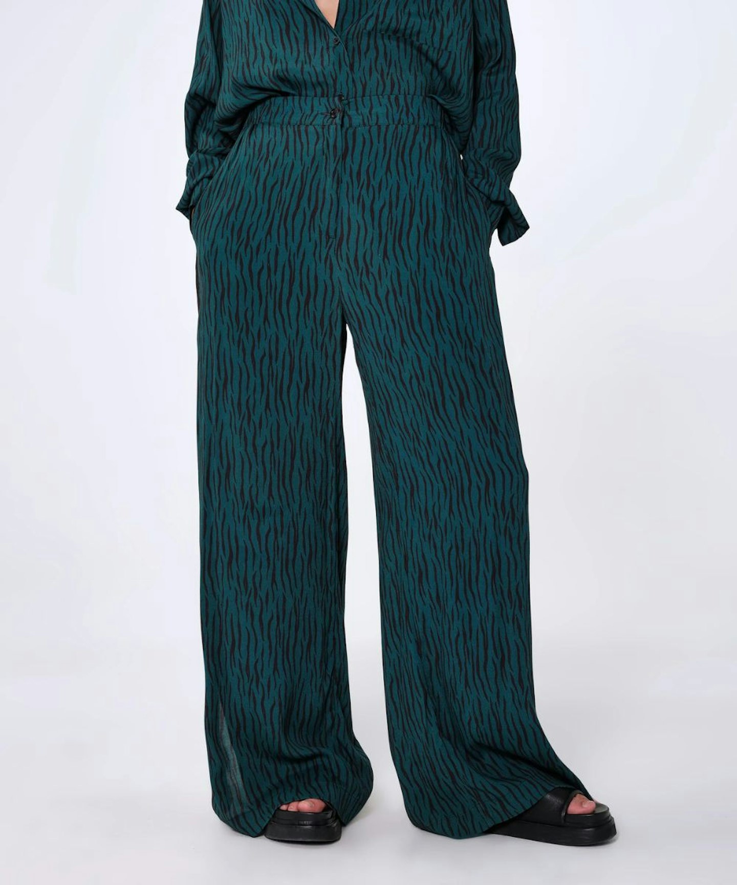 Aligne Fayza Wide Leg Trouser Animal Stripe