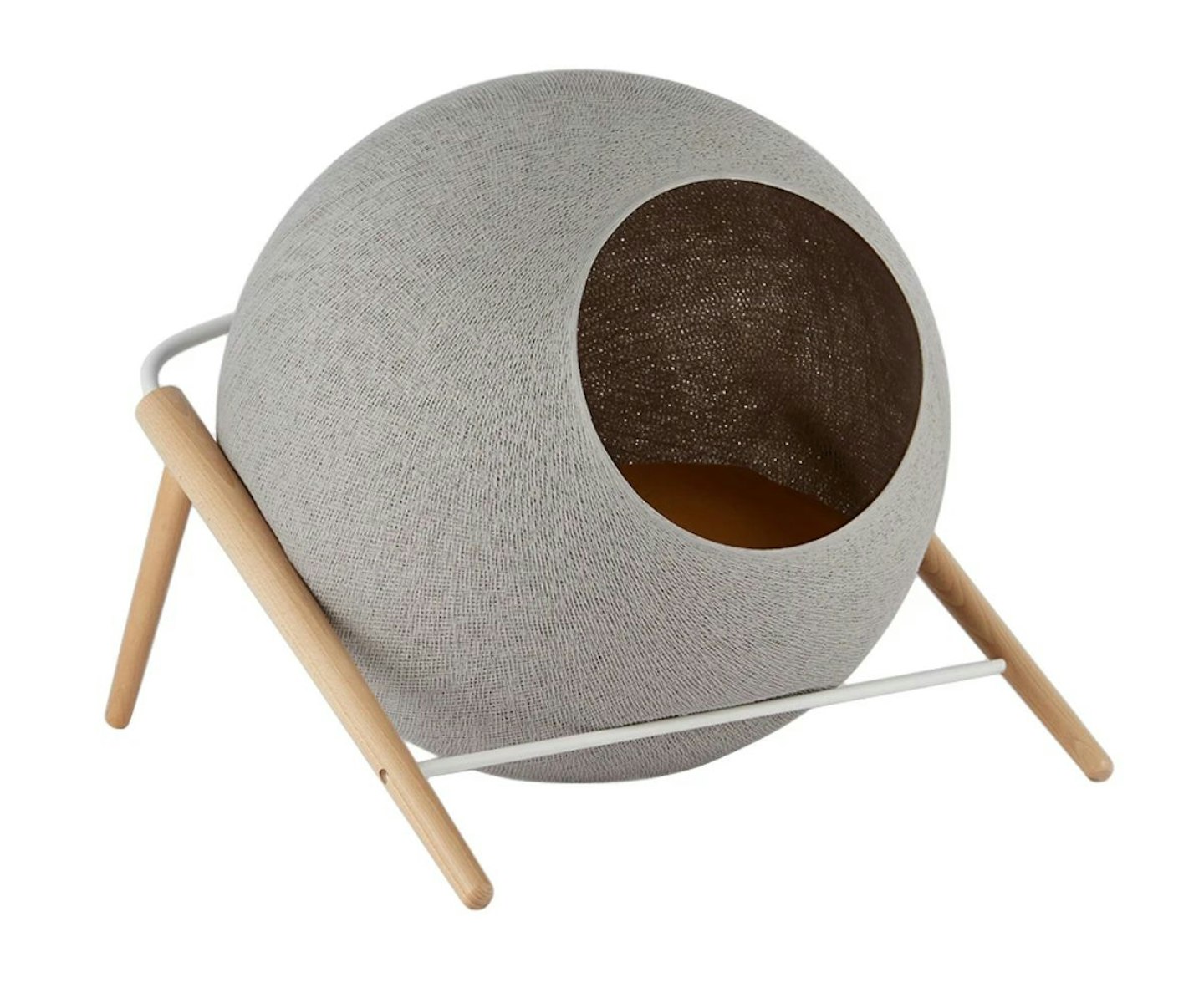 MEYOU PARIS Grey & White 'The Ball' Cat Bed