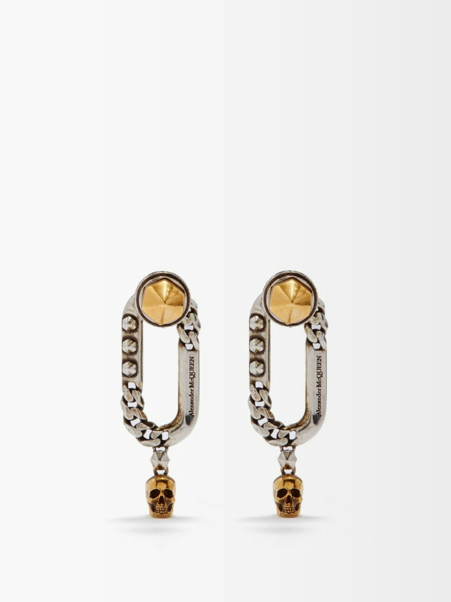 Alexander McQueen, Skull Safety-Pin And Stud Earrings