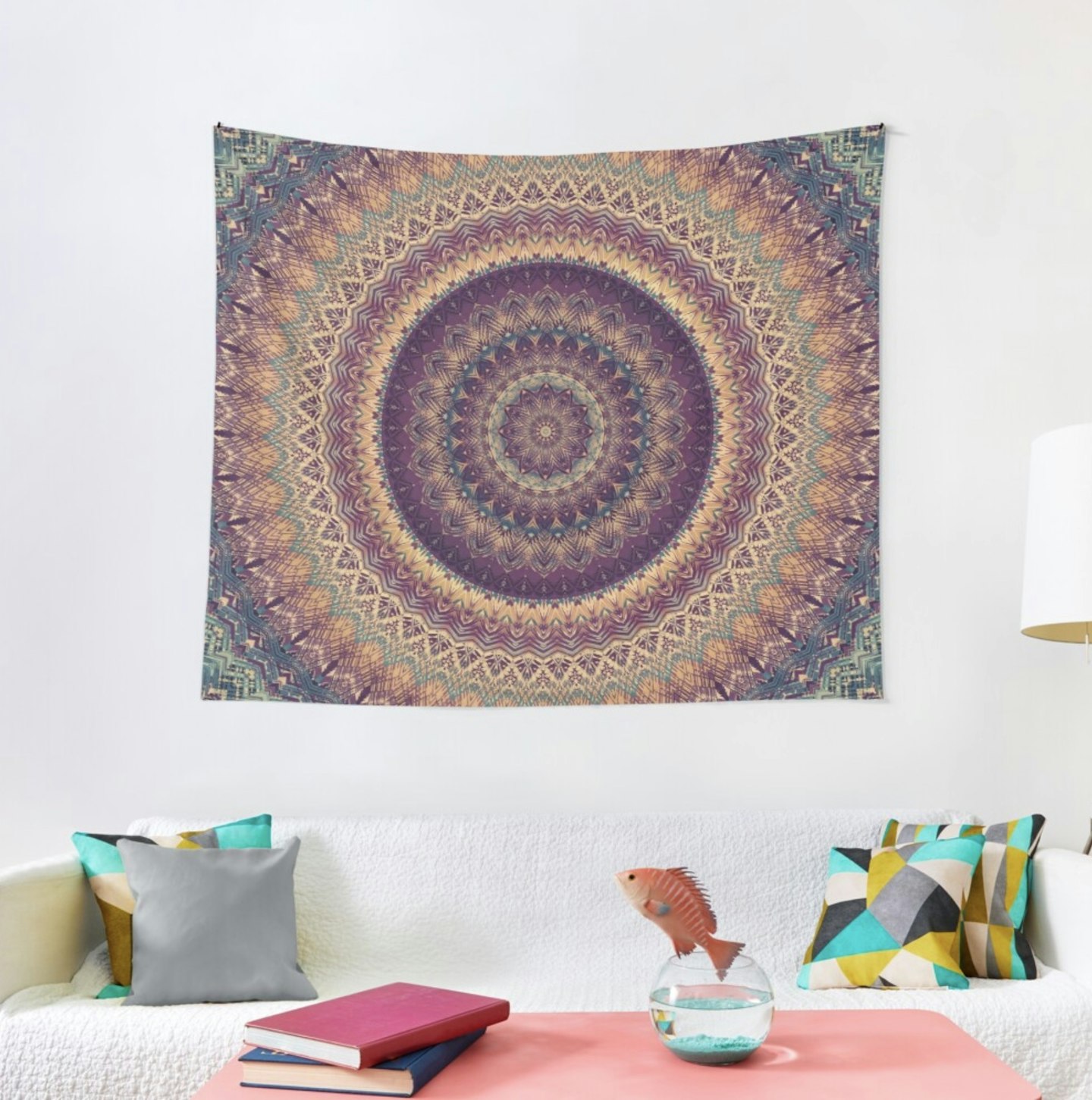 Mandala Of Life, Mandala 108 Tapestry