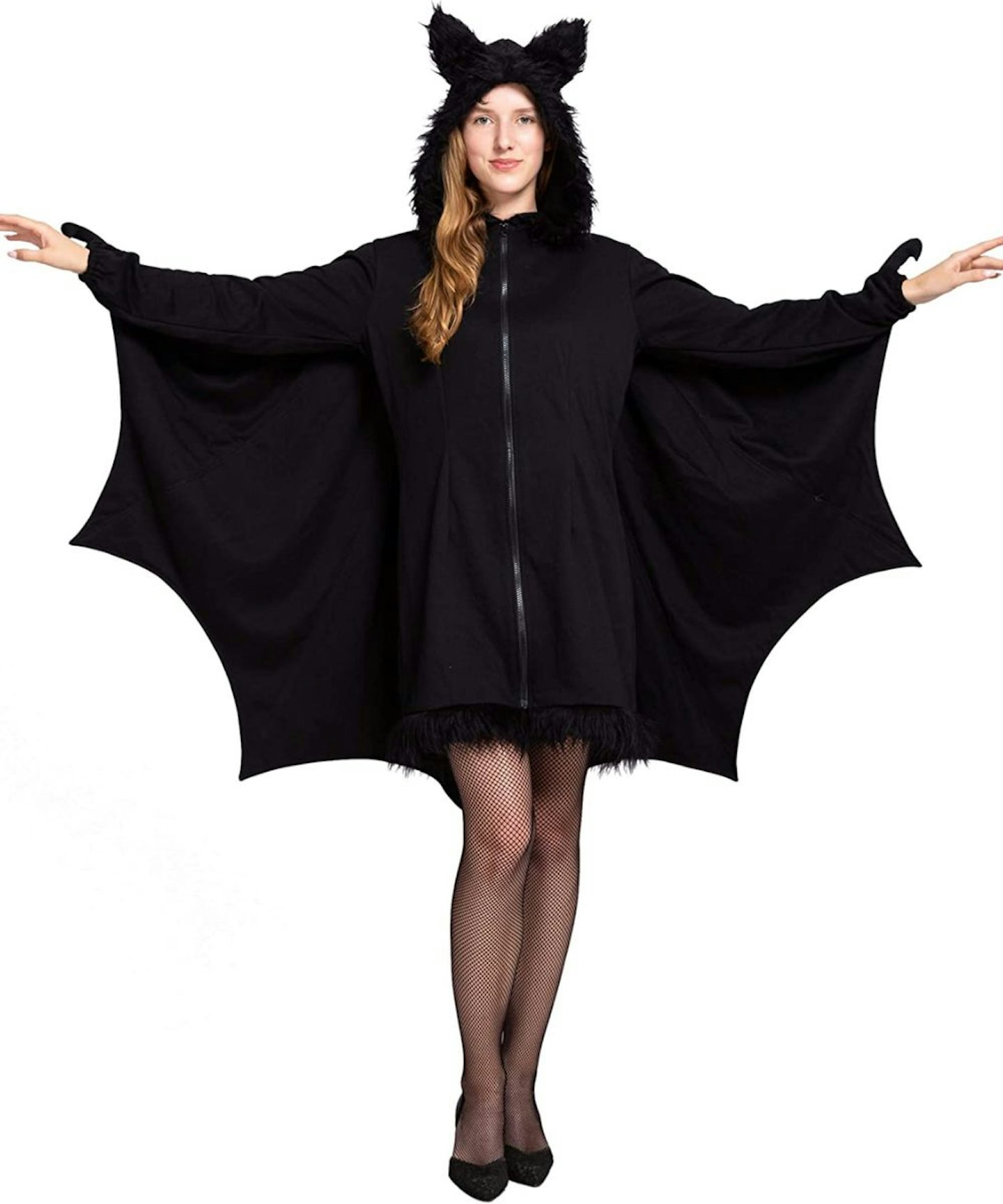 Spooktacular Creations Woman’s Black Bat Zip Hoodie