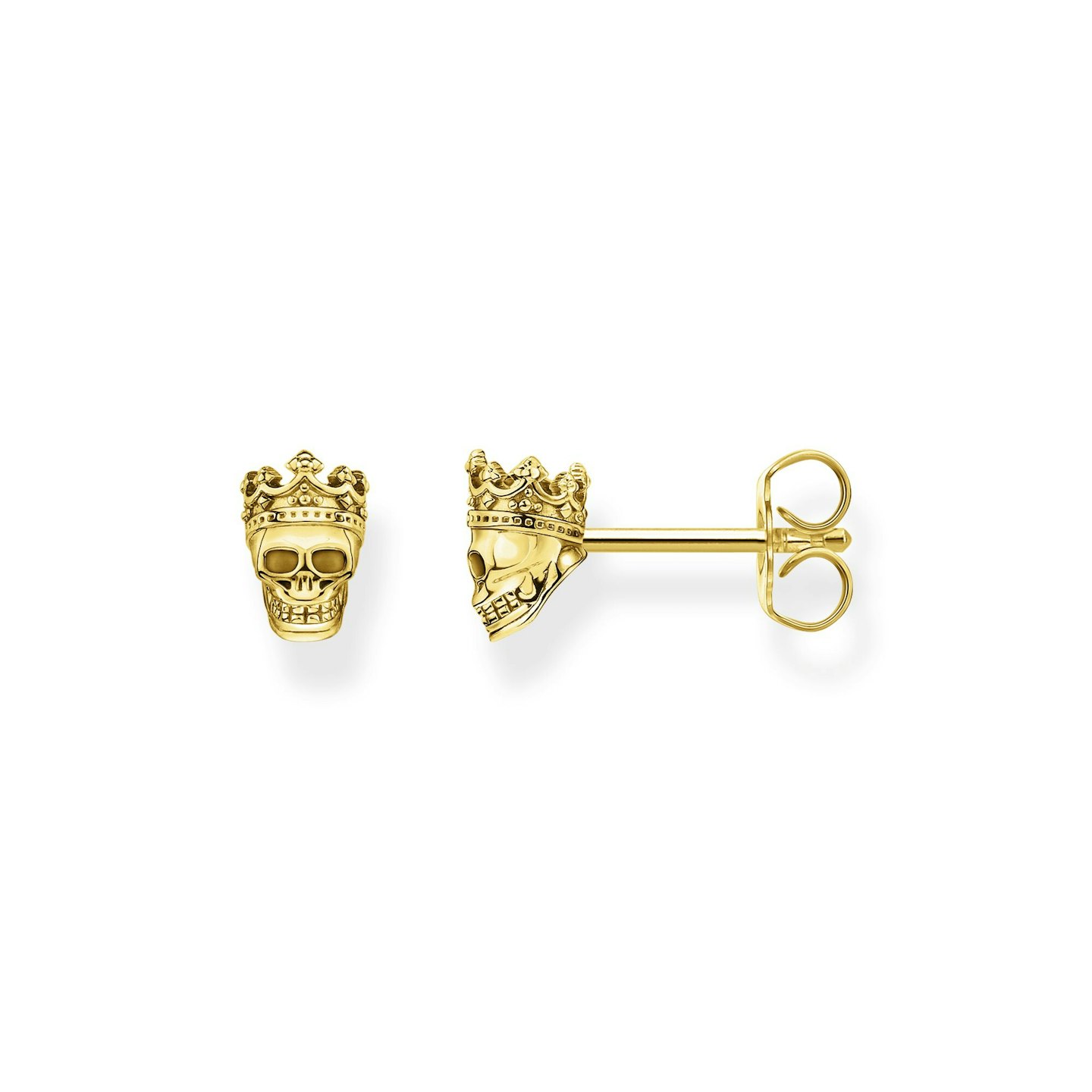 Thomas Sabo, Gold Skull Stud Earrings 