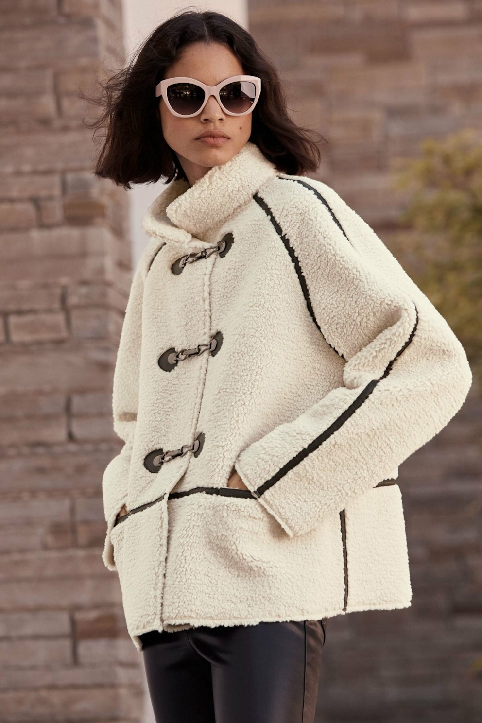 Faux shearling parka Down jacket, Parka, Casual jackets