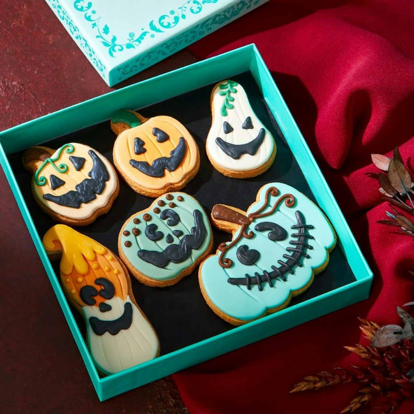 Fortnum & Mason Pumpkin Faces Iced Biscuits