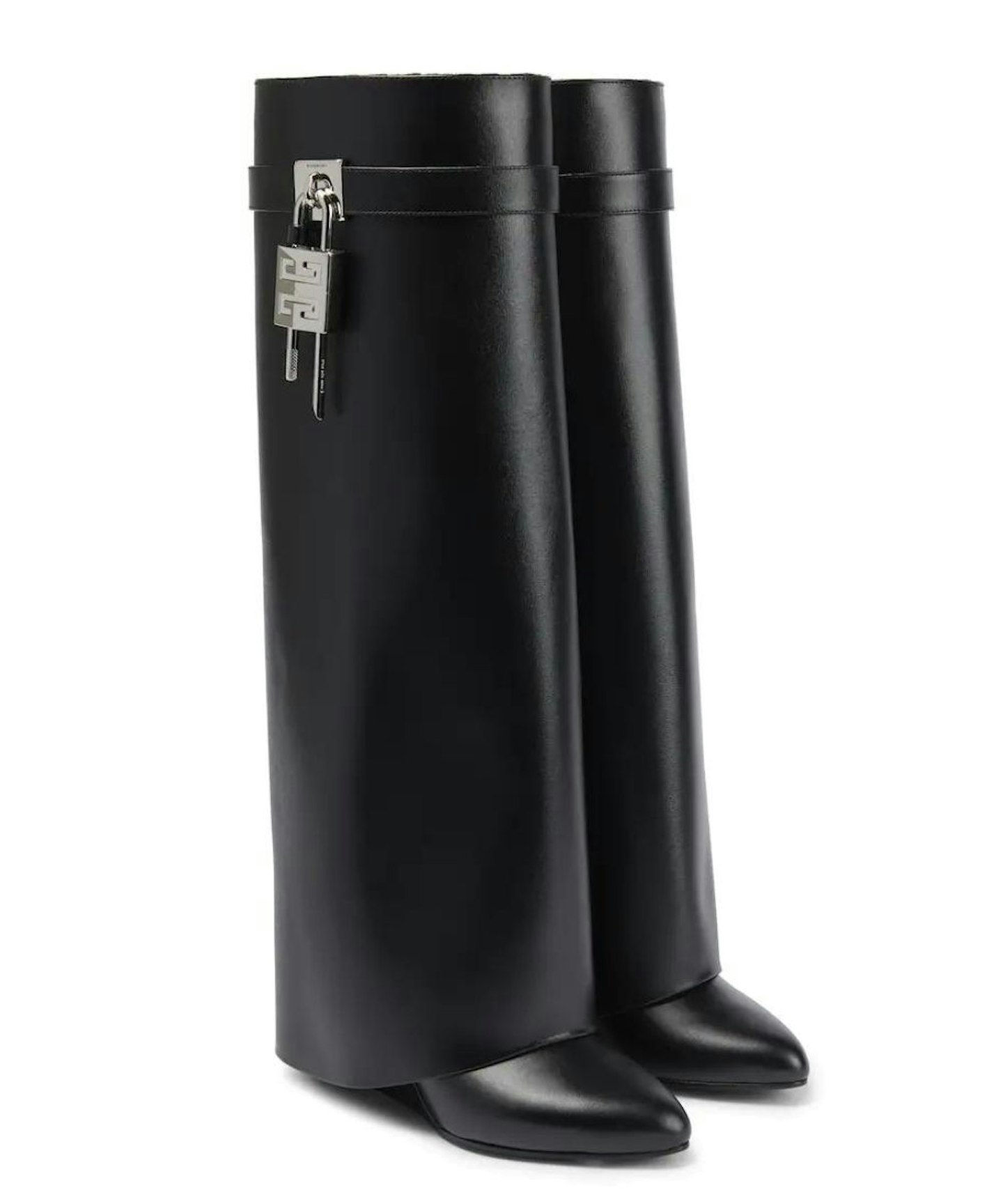 Givenchy, Shark Lock Leather Knee-High Boots