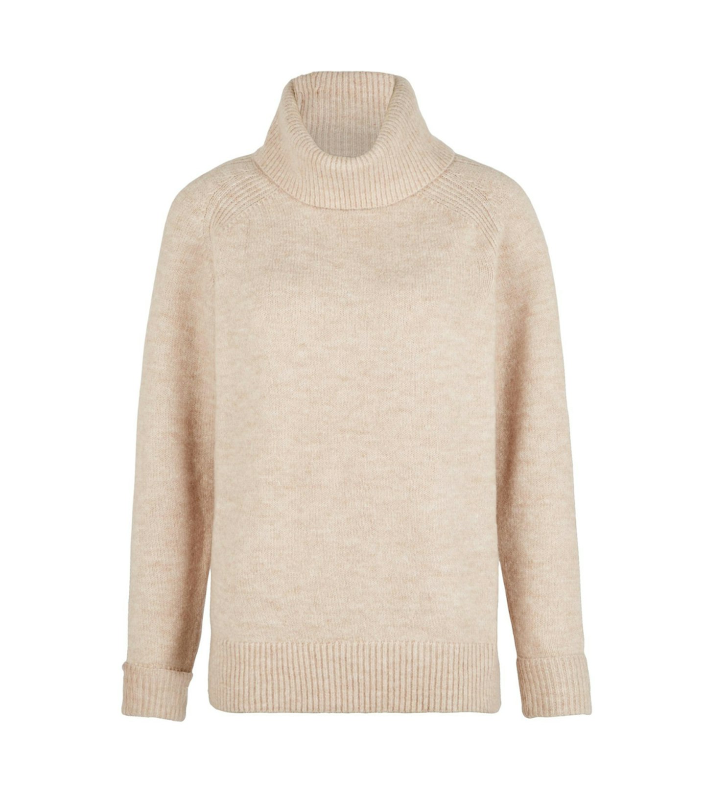 Millie Mackintosh X Very Knitted Roll Neck Turn Back Cuff Wide Sleeve Jumper - Oatmeal