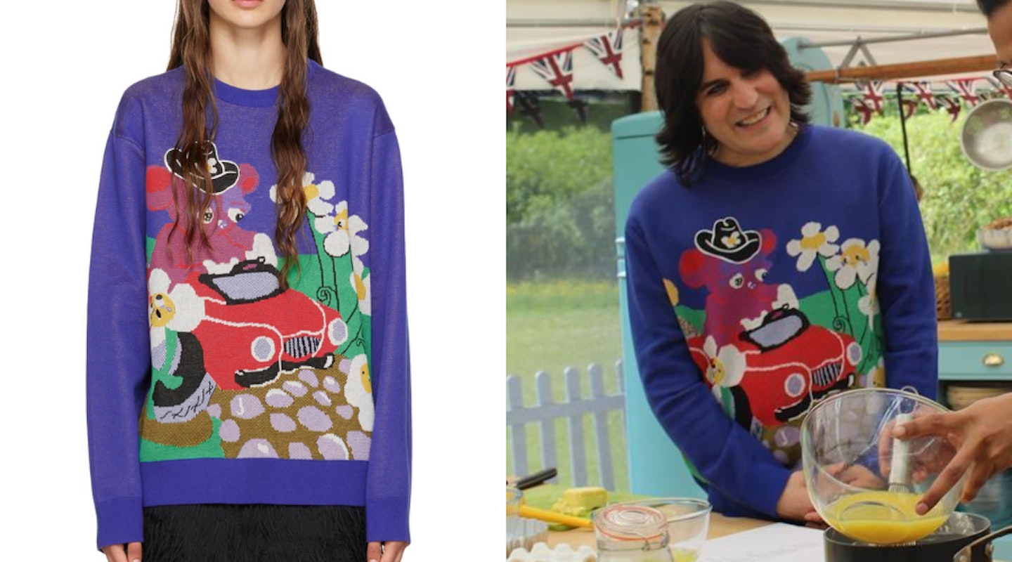 Noel Fielding MARC JACOBS HEAVEN Blue Buggy Bear Sweater