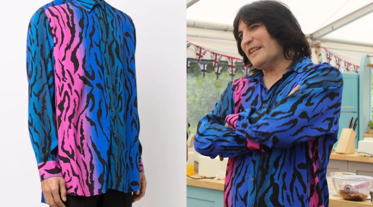 Noel Fielding Waxman Brothers All-Over Zebra-Print Shirt