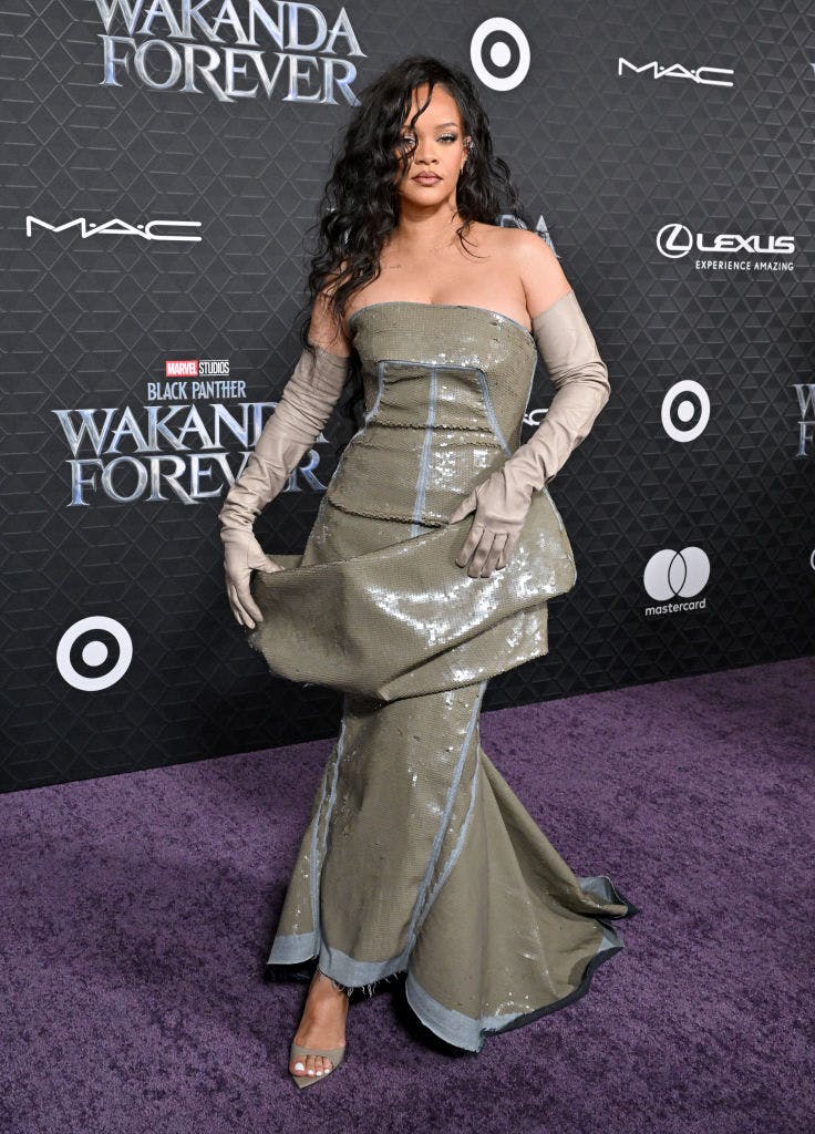 Rihanna Silk Satin Dress