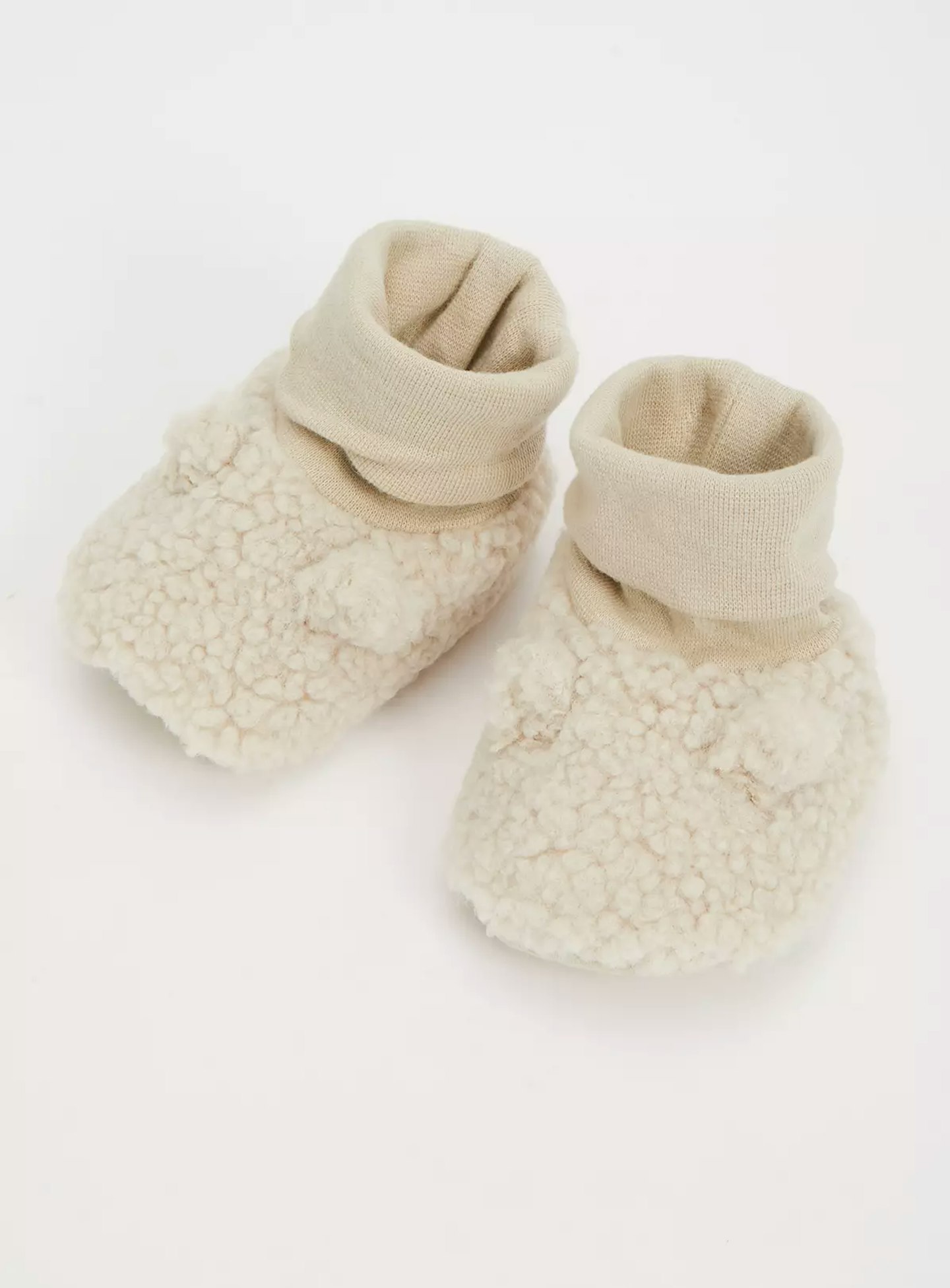 Cream Borg Bear Booties