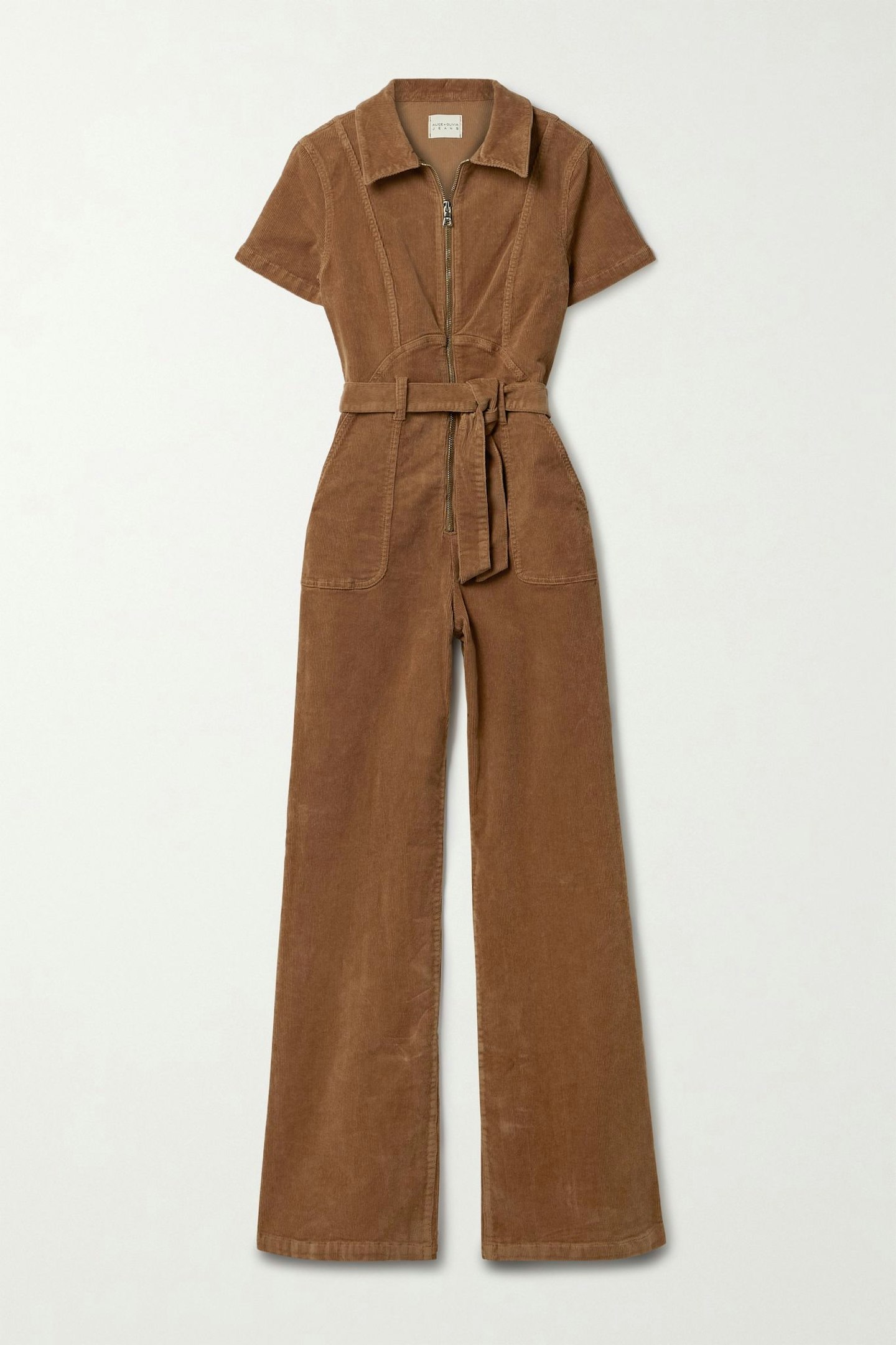 Alice + Olivia, Belted Corduroy Jumpsuit