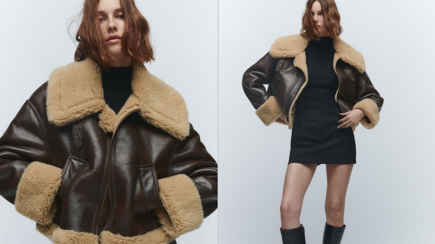 Aviator jackets zara Clearance