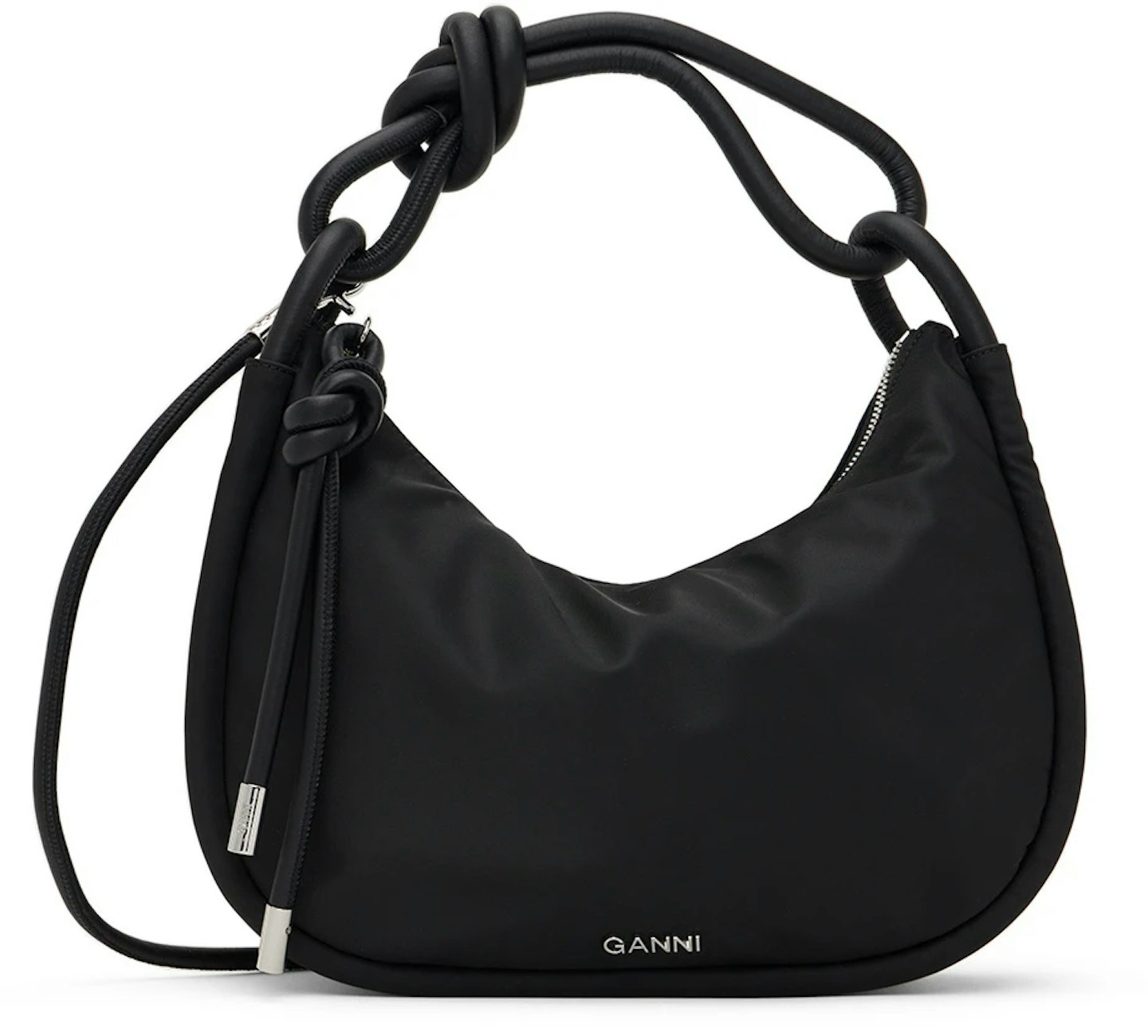 Topshop Cait Crossbody Bag with Ring Detail in Black