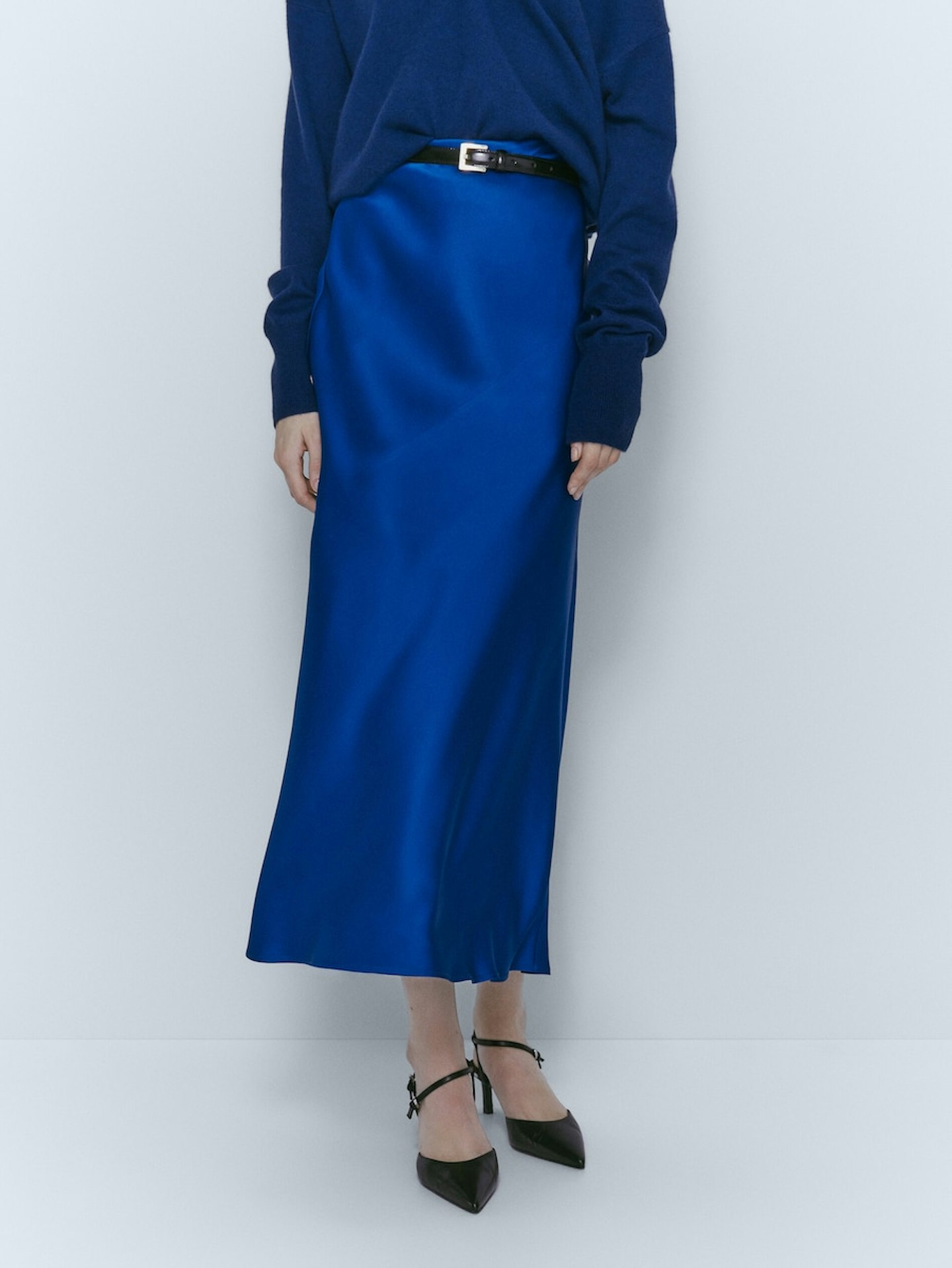 Massimo Dutti, Flowing Satin Skirt
