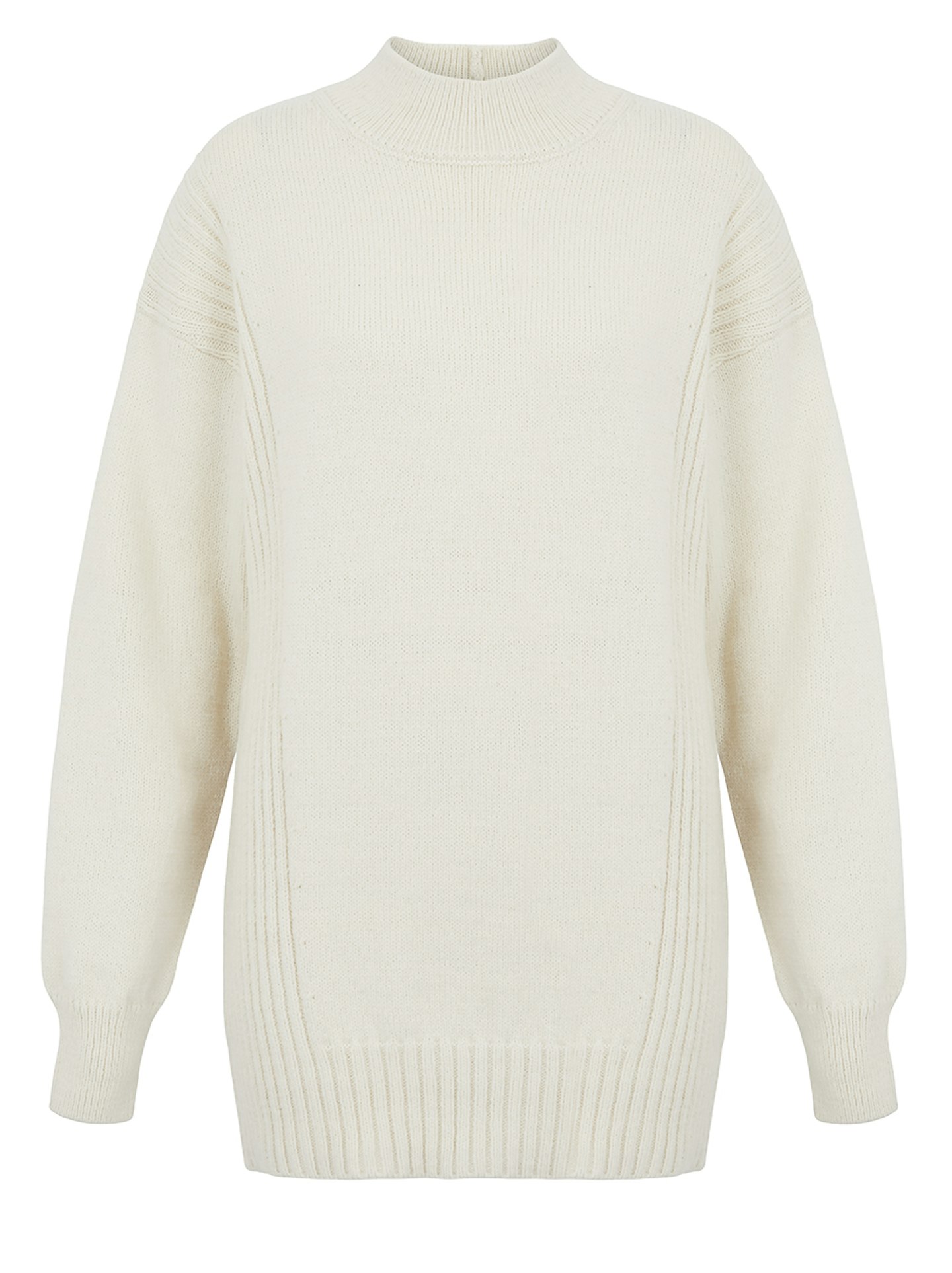 High Neck Elbow Patch Jumper