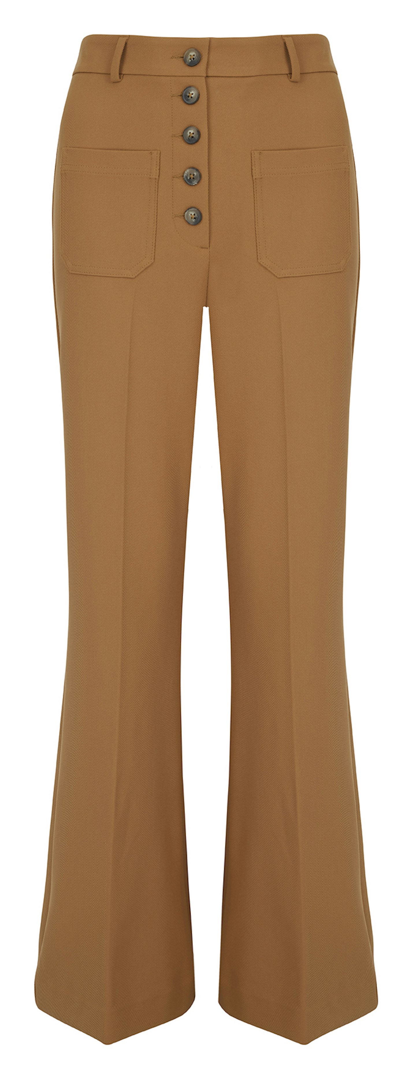 Pocket Detail Tailored Flare Trousers