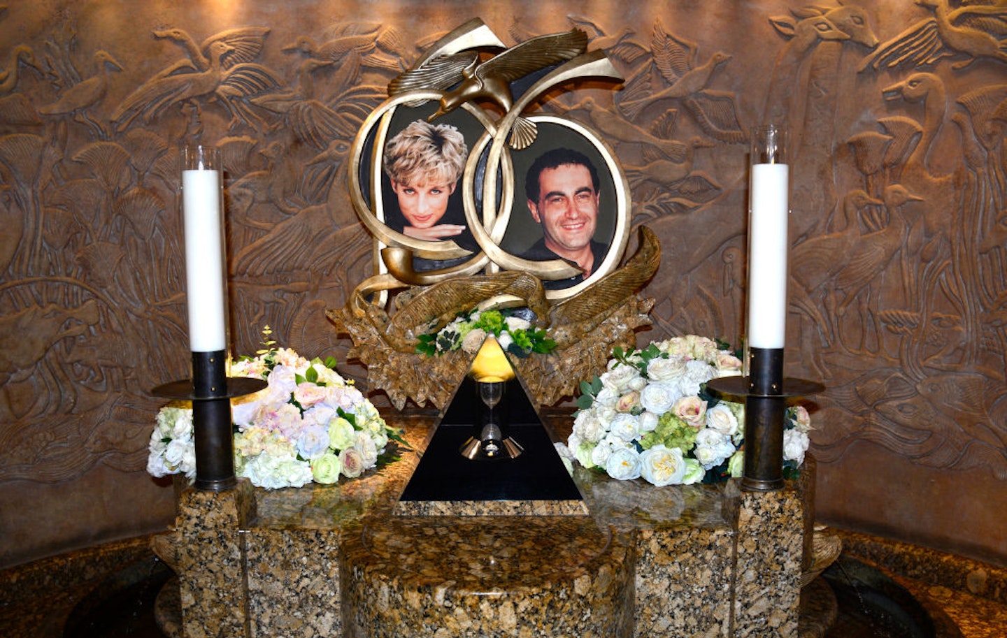 A memorial to Princess Diana and Dodi Fayed is an attraction at Harrods department store in London