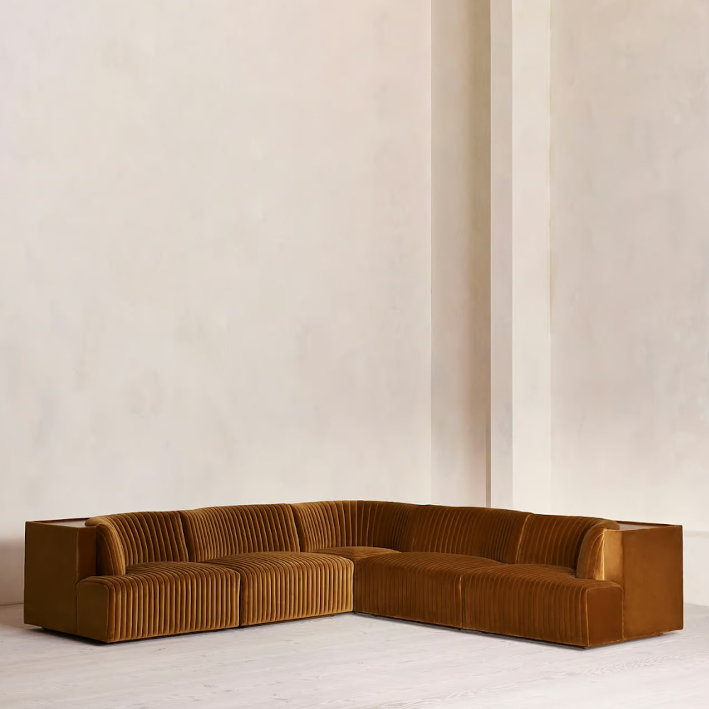 Soho Home rust sofa