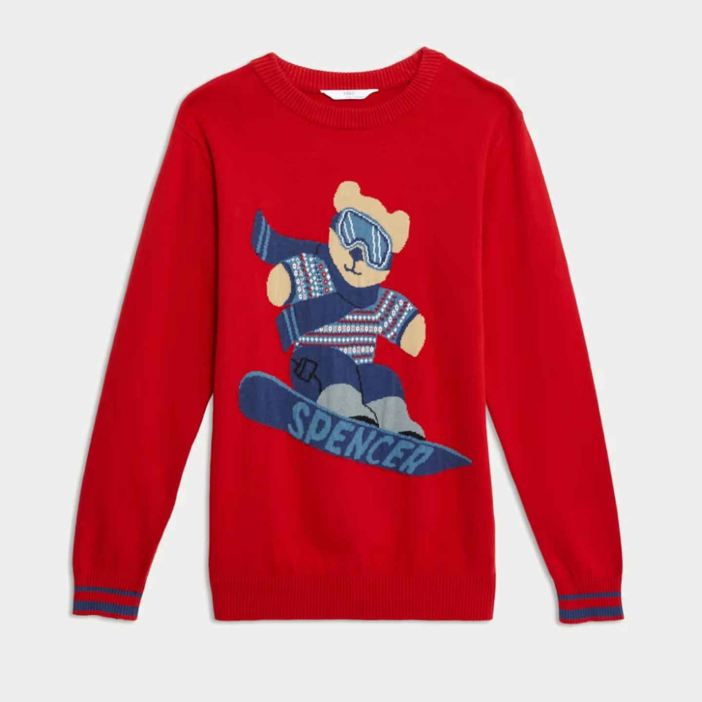 marks and spencer red spencer bear christmas jumper