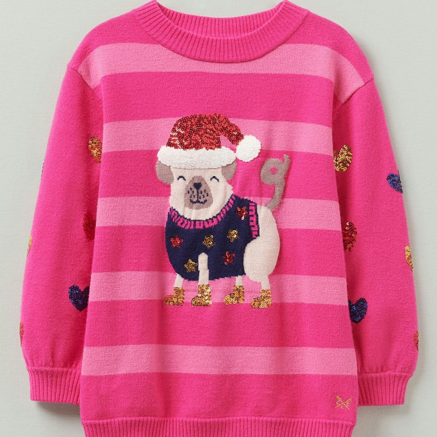 santa pug christmas jumper from Crew Clothing