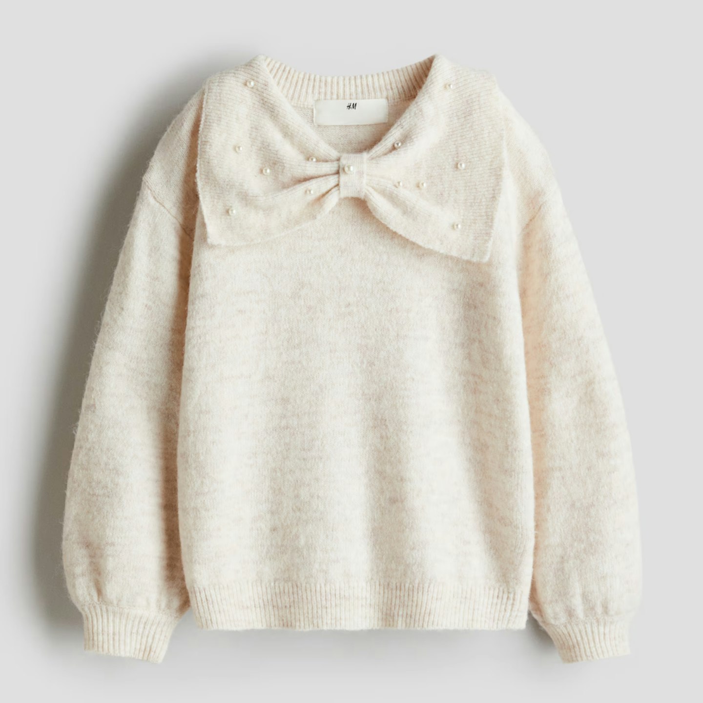 h&m cream christmas jumper for girls