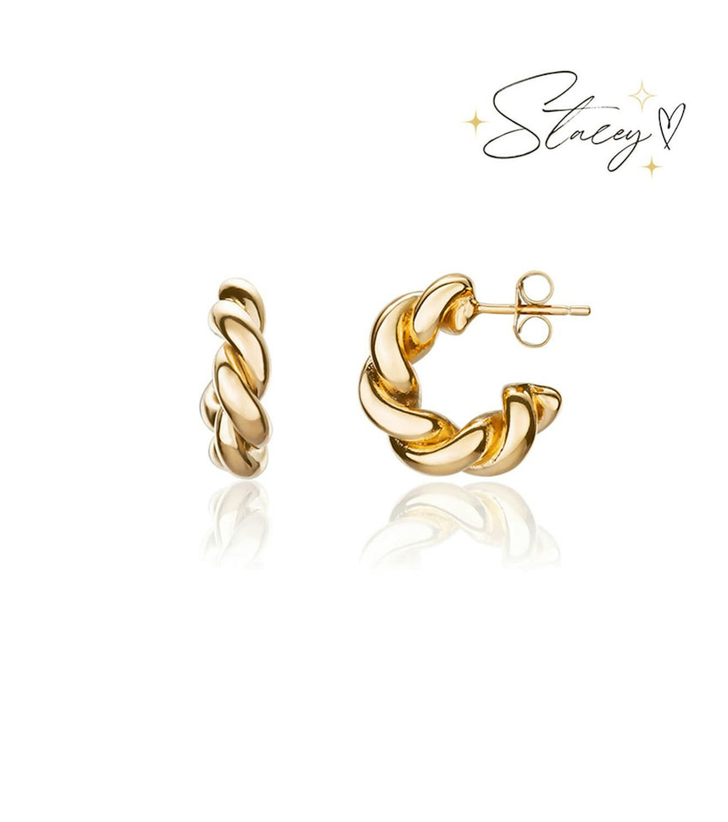 Abbott Lyon, Twisted Huggie Hoop Earrings