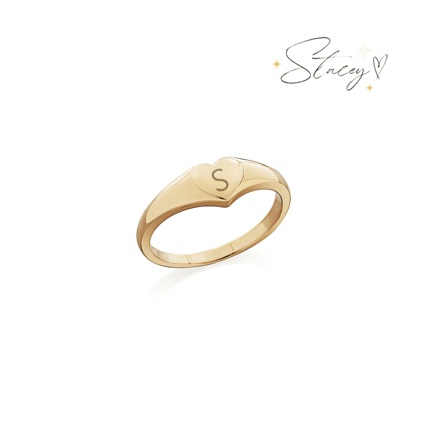 Abbott Lyon, Small Heart Signet Ring 