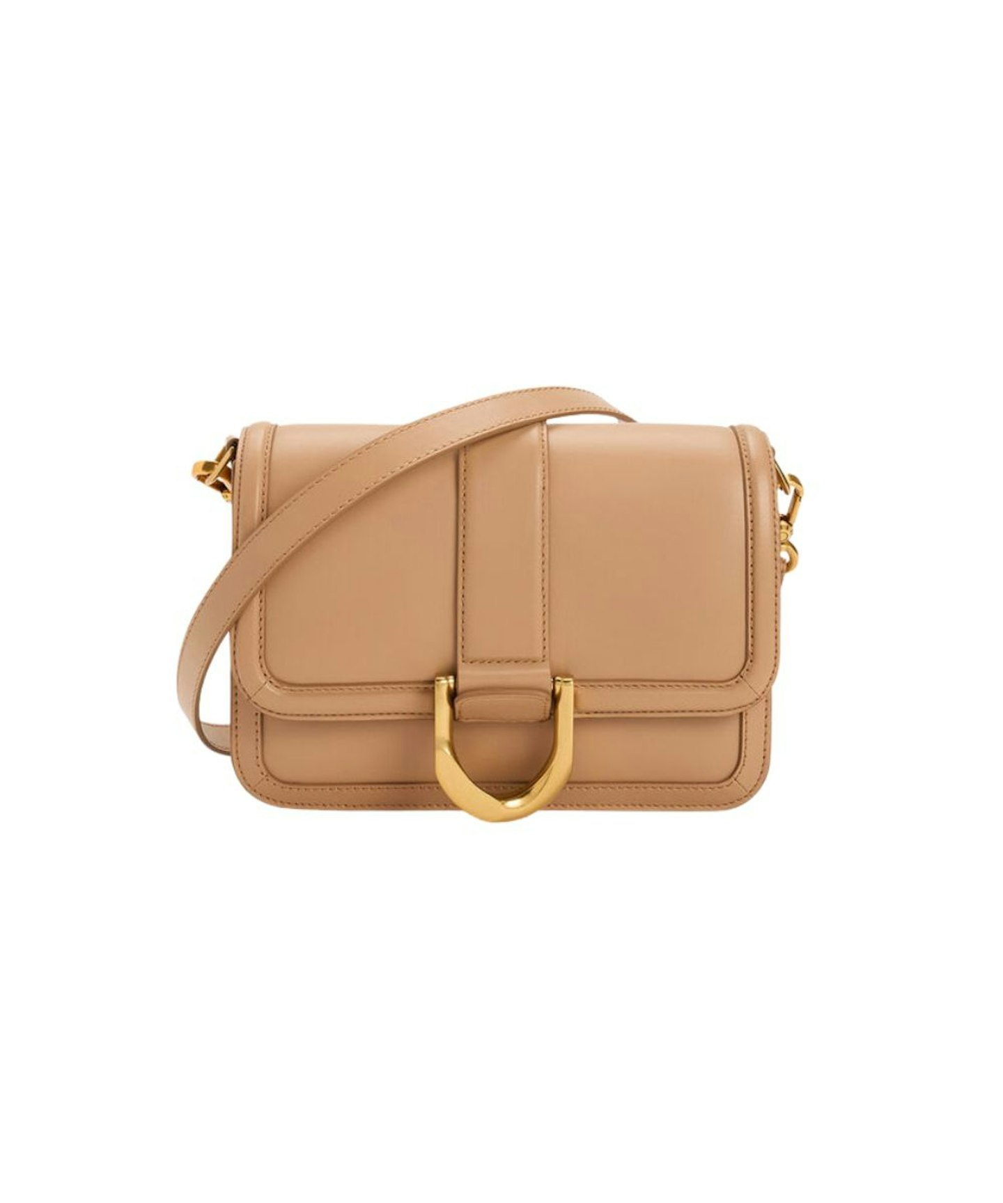 Charles & Keith, Gabine Leather Crossbody Bag