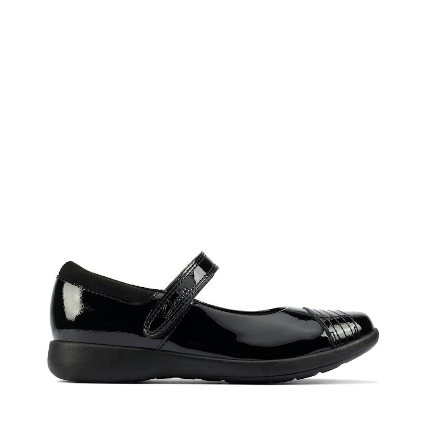 Clarks Etch Beam Kid Black Patent