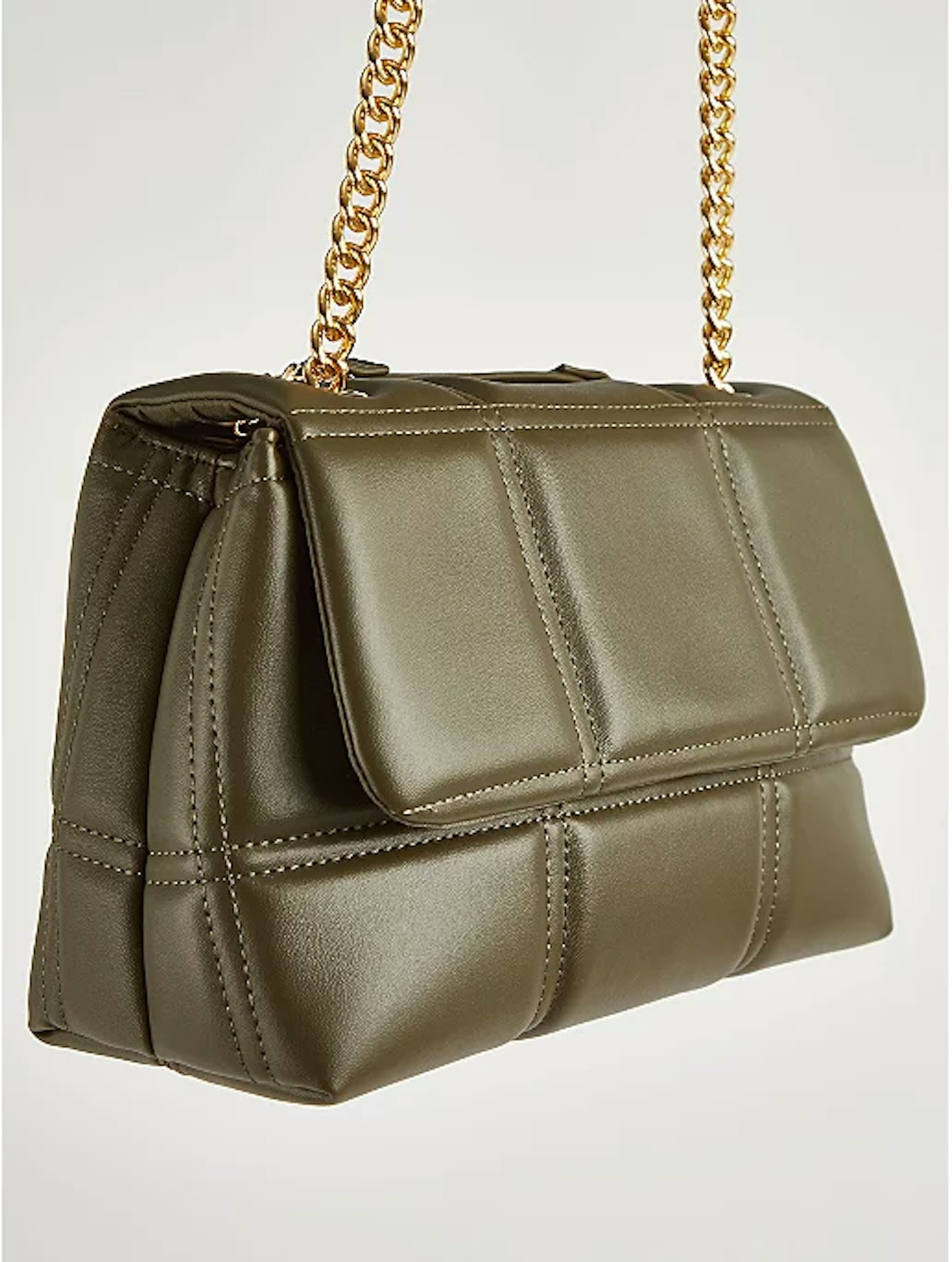 Khaki Quilted Bag
