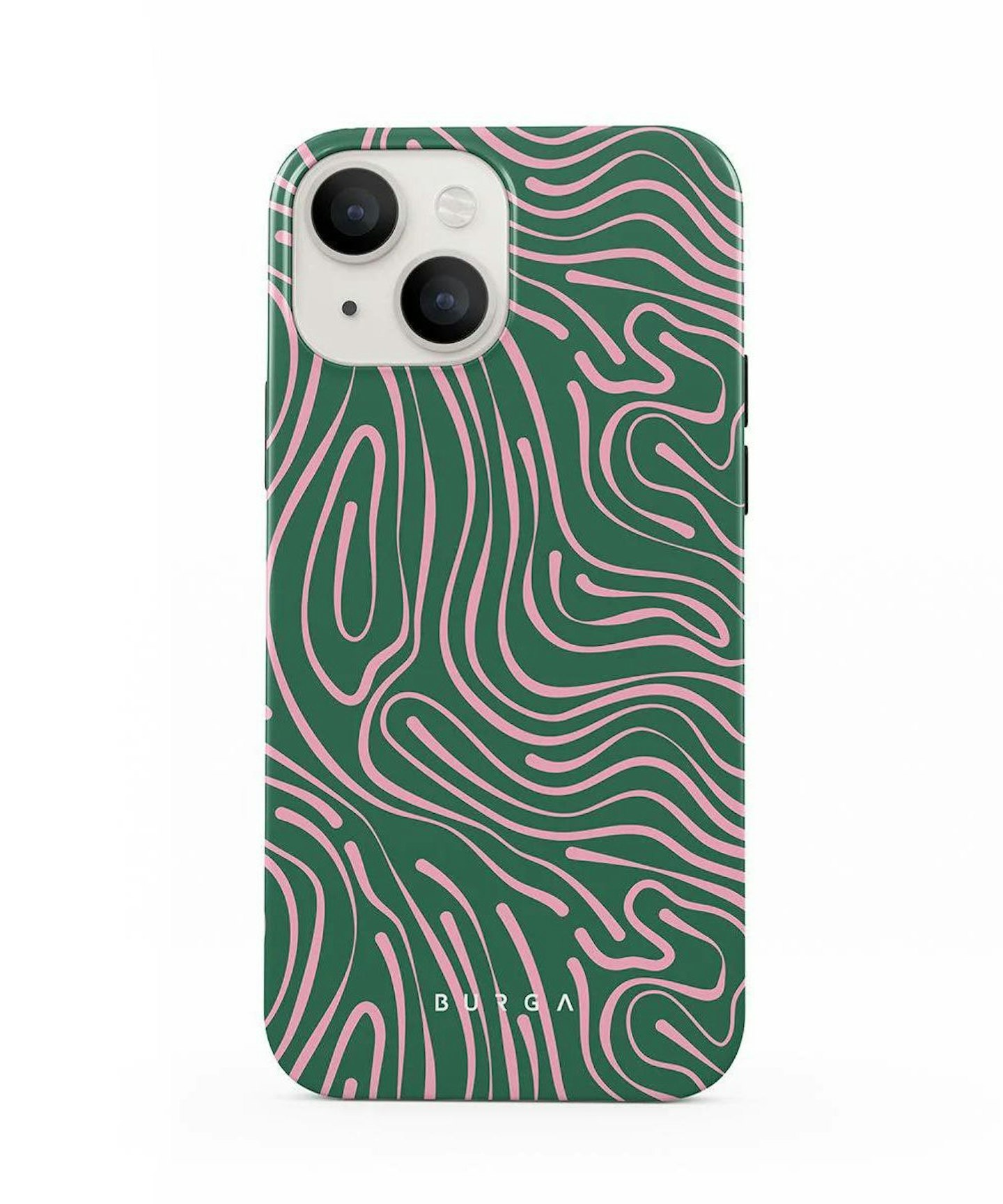 green and pink phone case