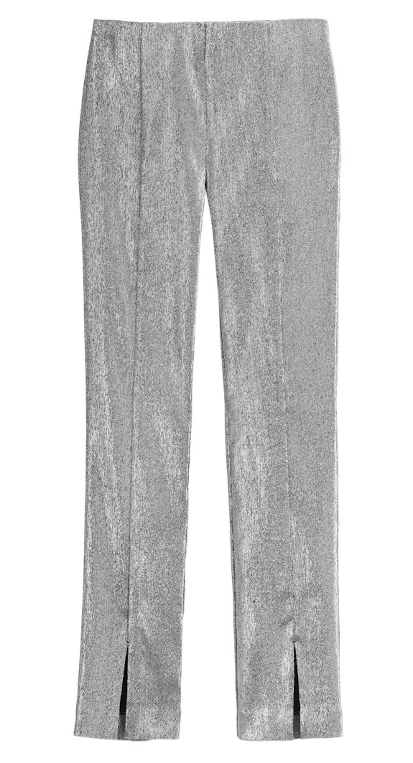 H&M, Glittery Slit-Hem Trousers