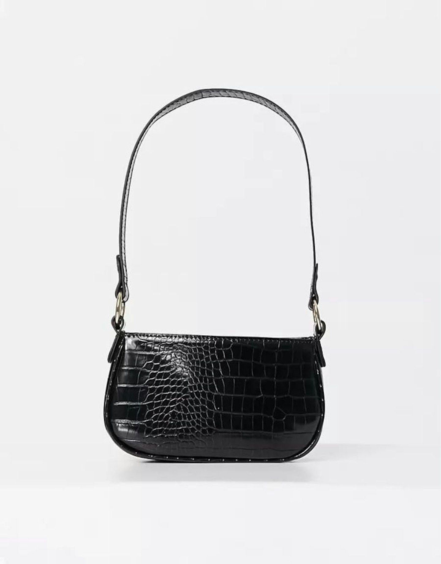 ASOS DESIGN Croc Effect 90s Shoulder Bag