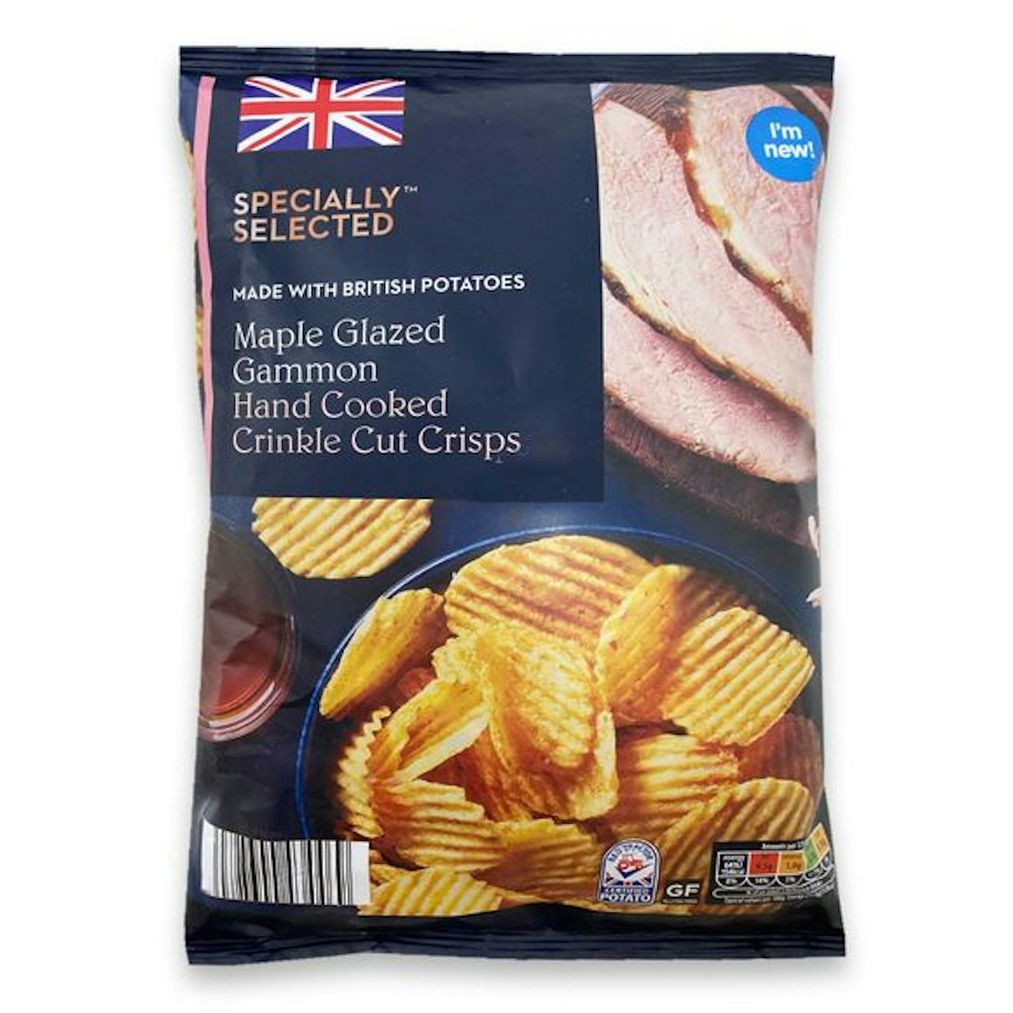 Aldi, Specially Selected Maple Glazed Gammon Crinkle Cut Crisps, £1.05