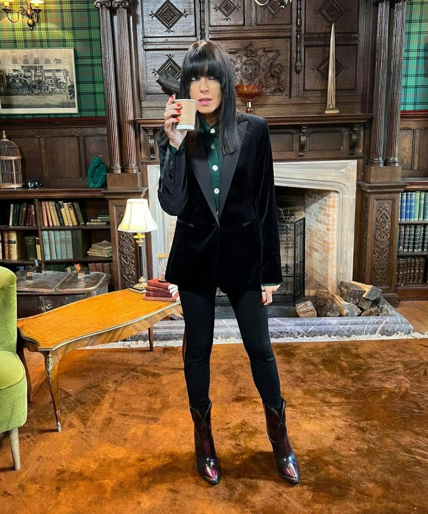 Claudia's Velvet Blazer And Boots