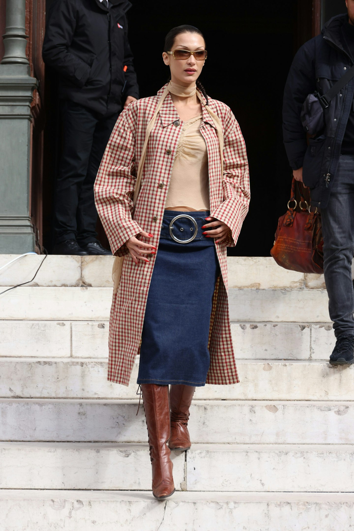Bella Hadid Brings Her 90s Style to Milan Fashion Week