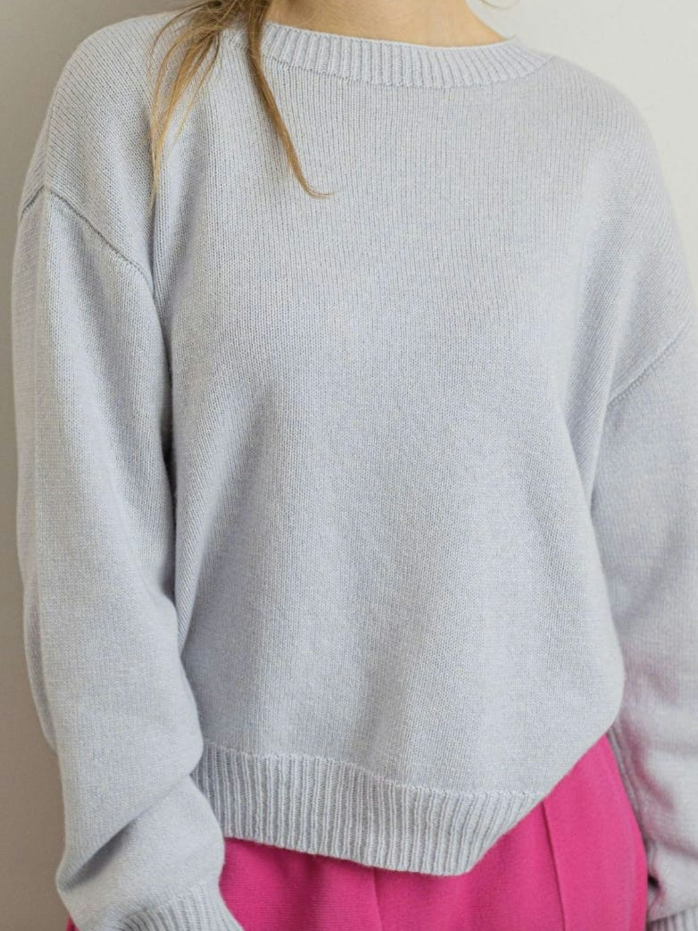 Krista Elsta, Crew-Neck Cashmere Silk-Blend Sweater