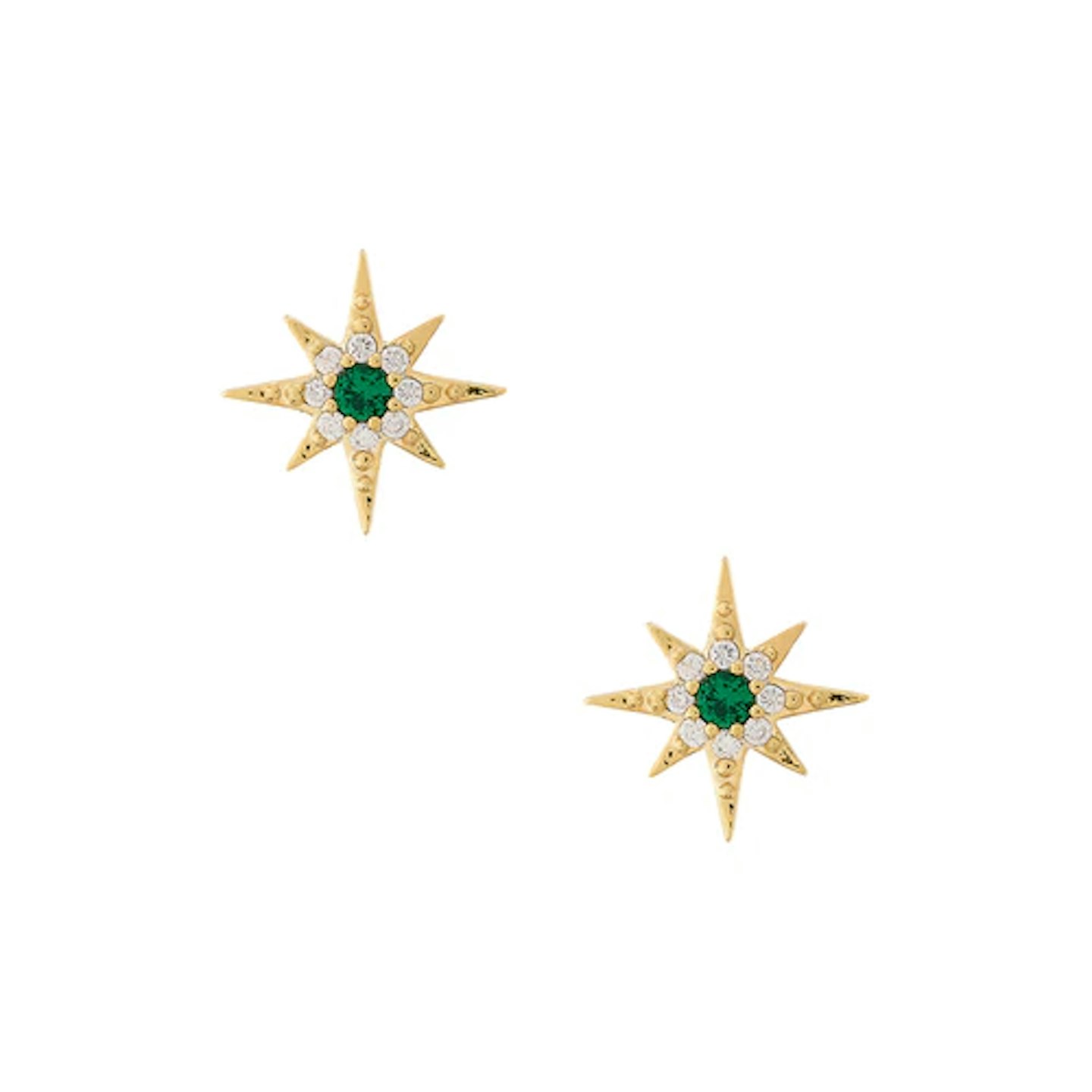 Emerald Star Earrings