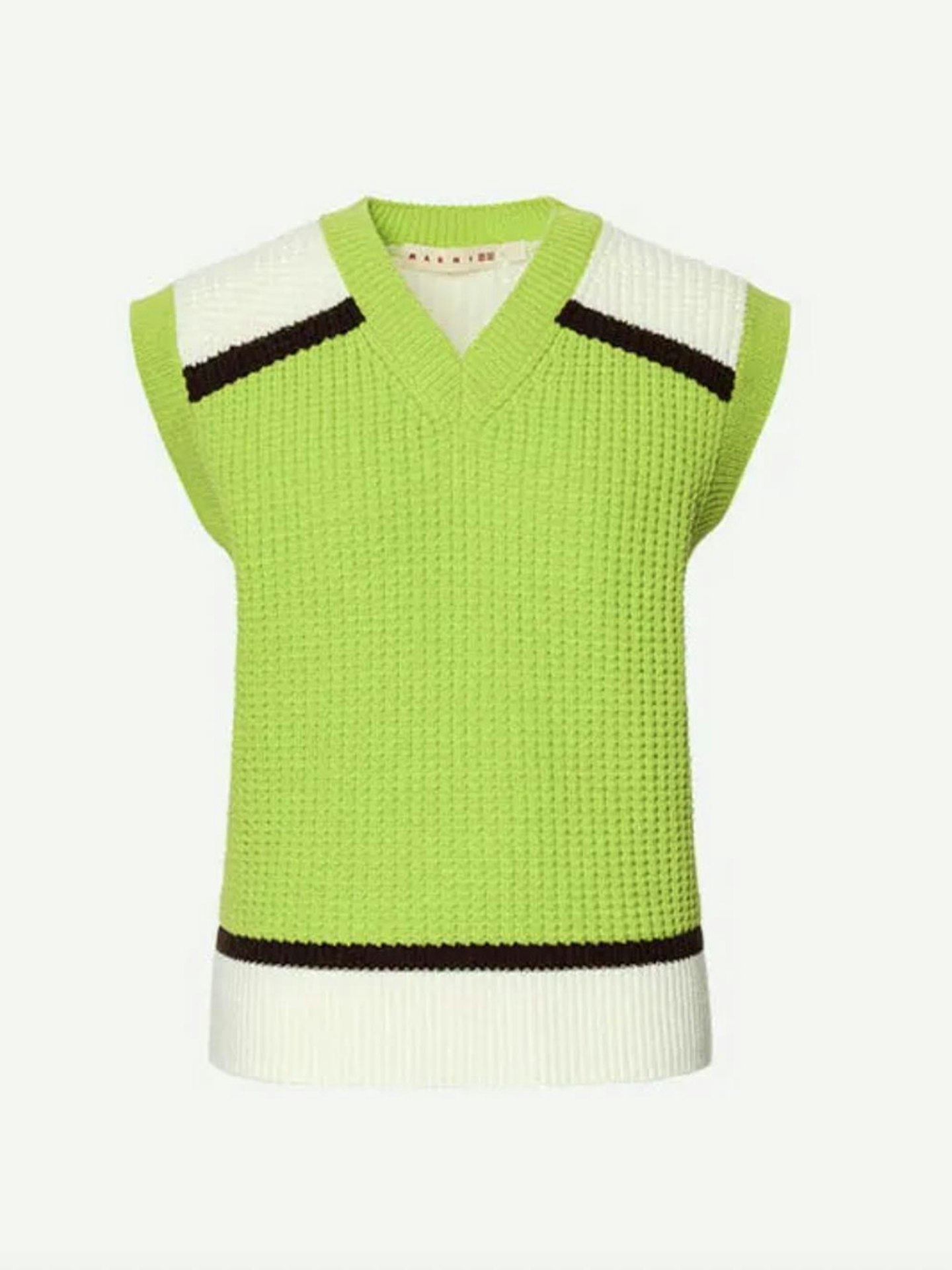 Popcorn Knitted V-Neck Sweater Vest