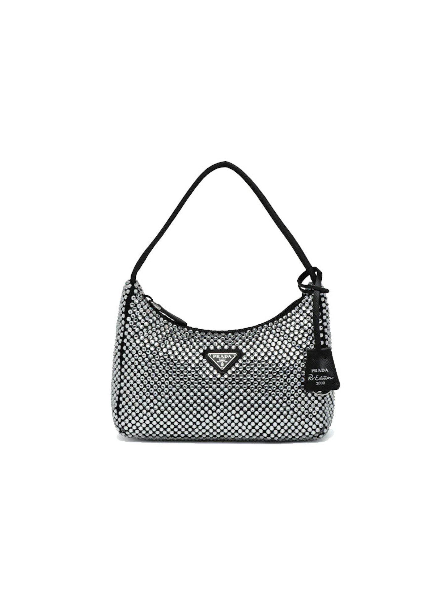 Prada, Hobo Re-Edition 2000 Crystal-Embellished Shoulder Bag