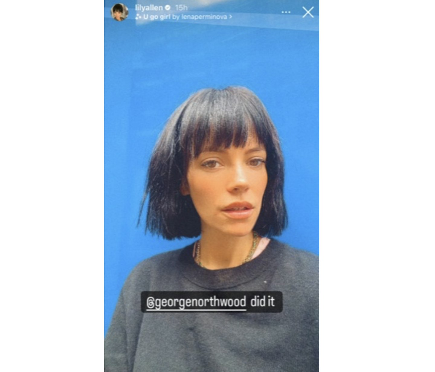 Lily Allen's bob cut