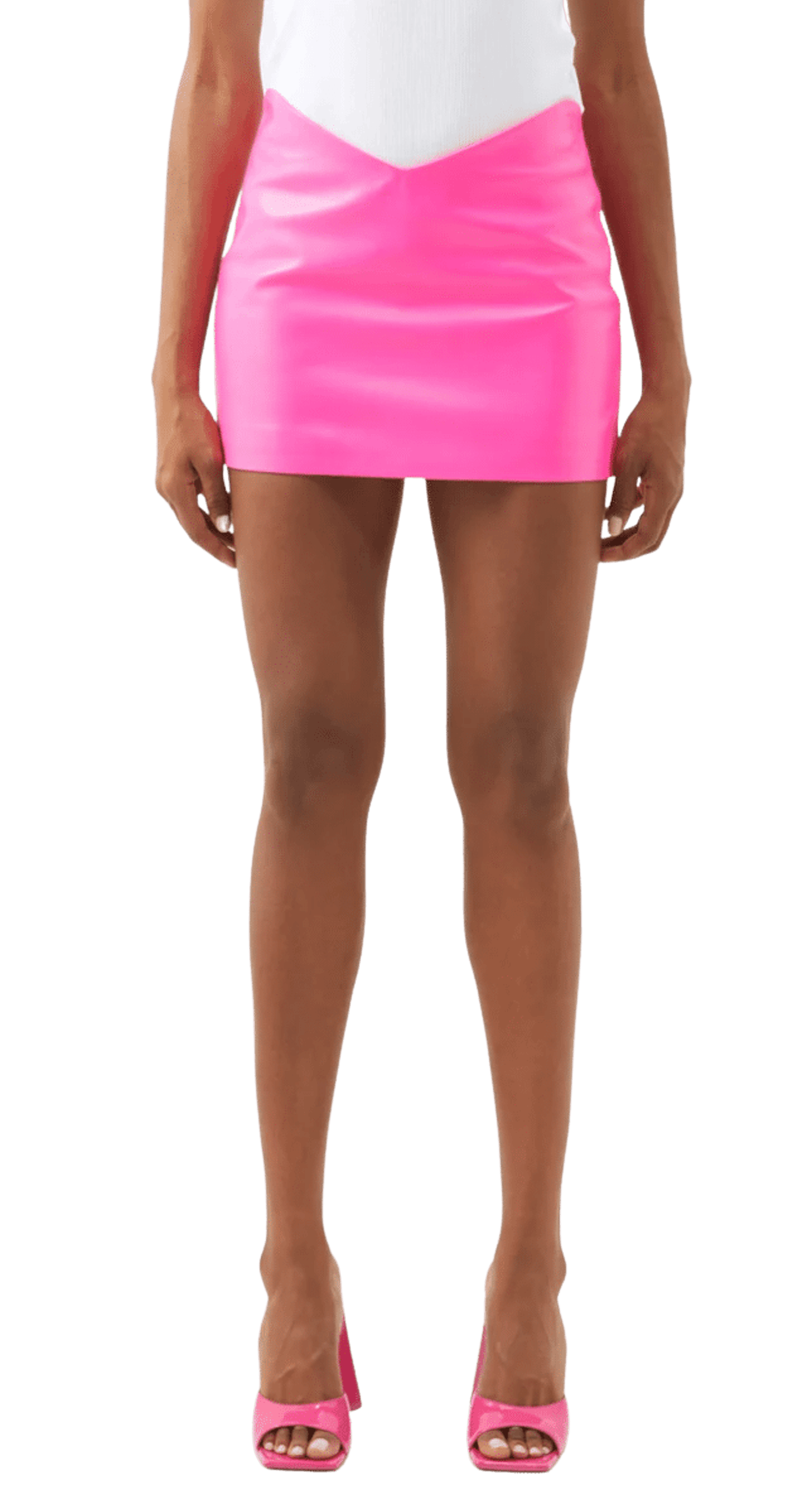 Attico, Lea Leather Mini Skirt